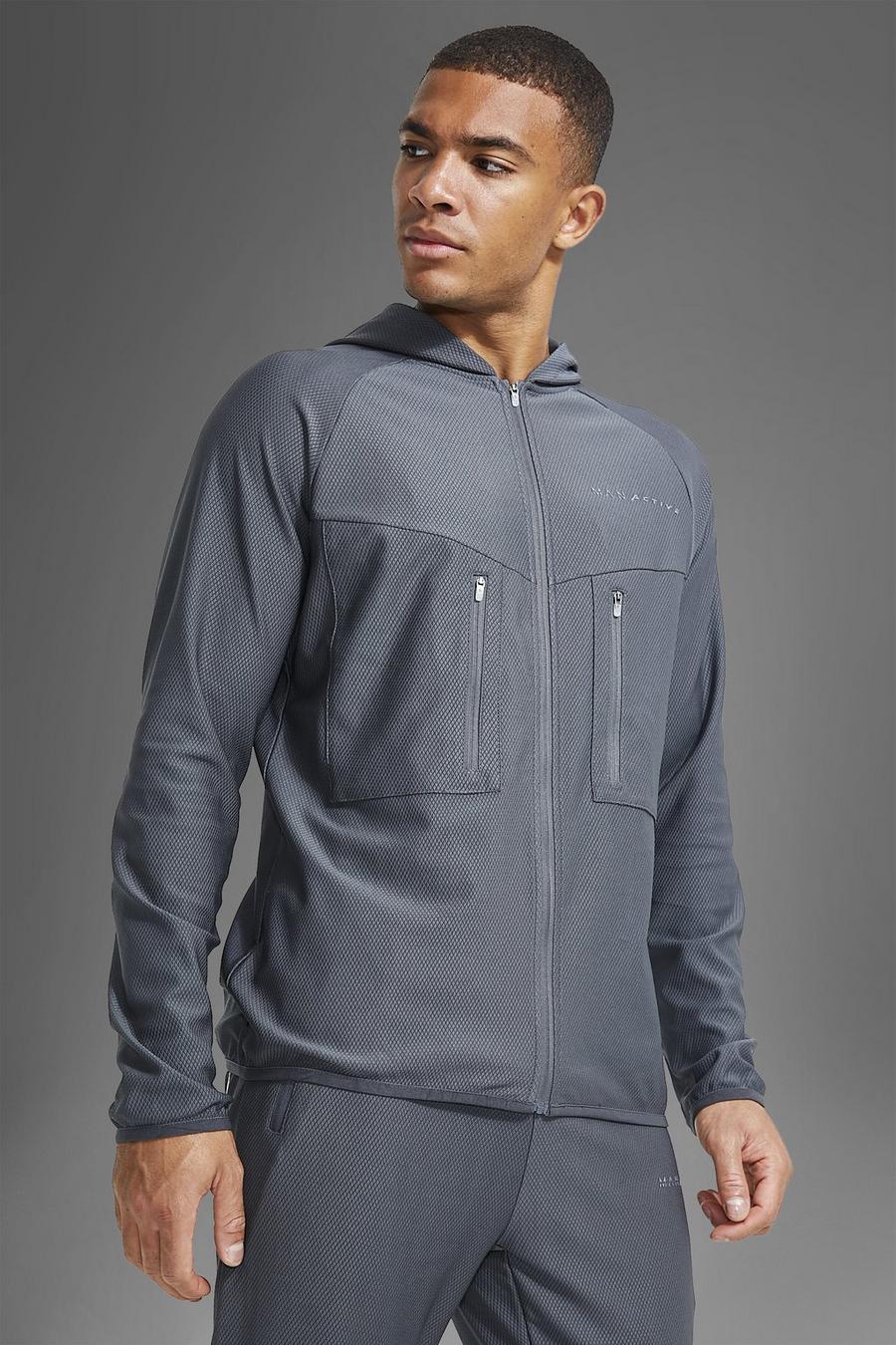 Grey Man Active Tech Fitness Vest Met Textuur image number 1