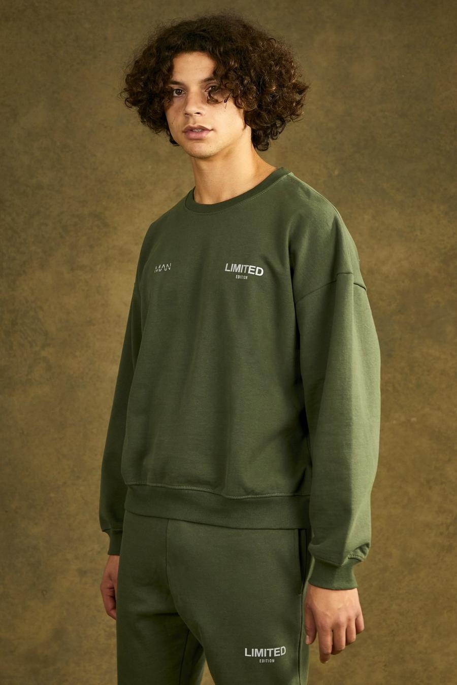 Oversize Limited Sweatshirt, Khaki image number 1
