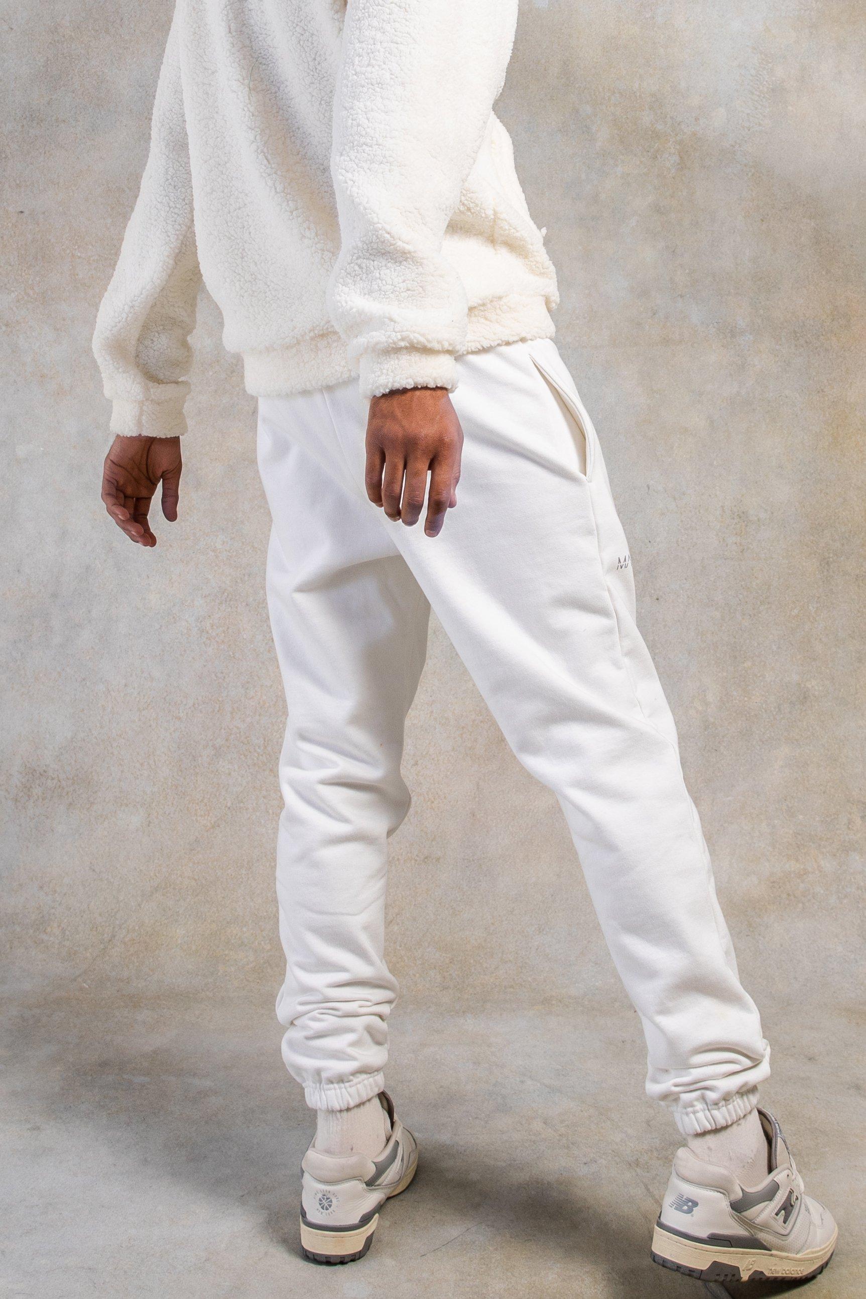 Men's Heavyweight White Sweatpants