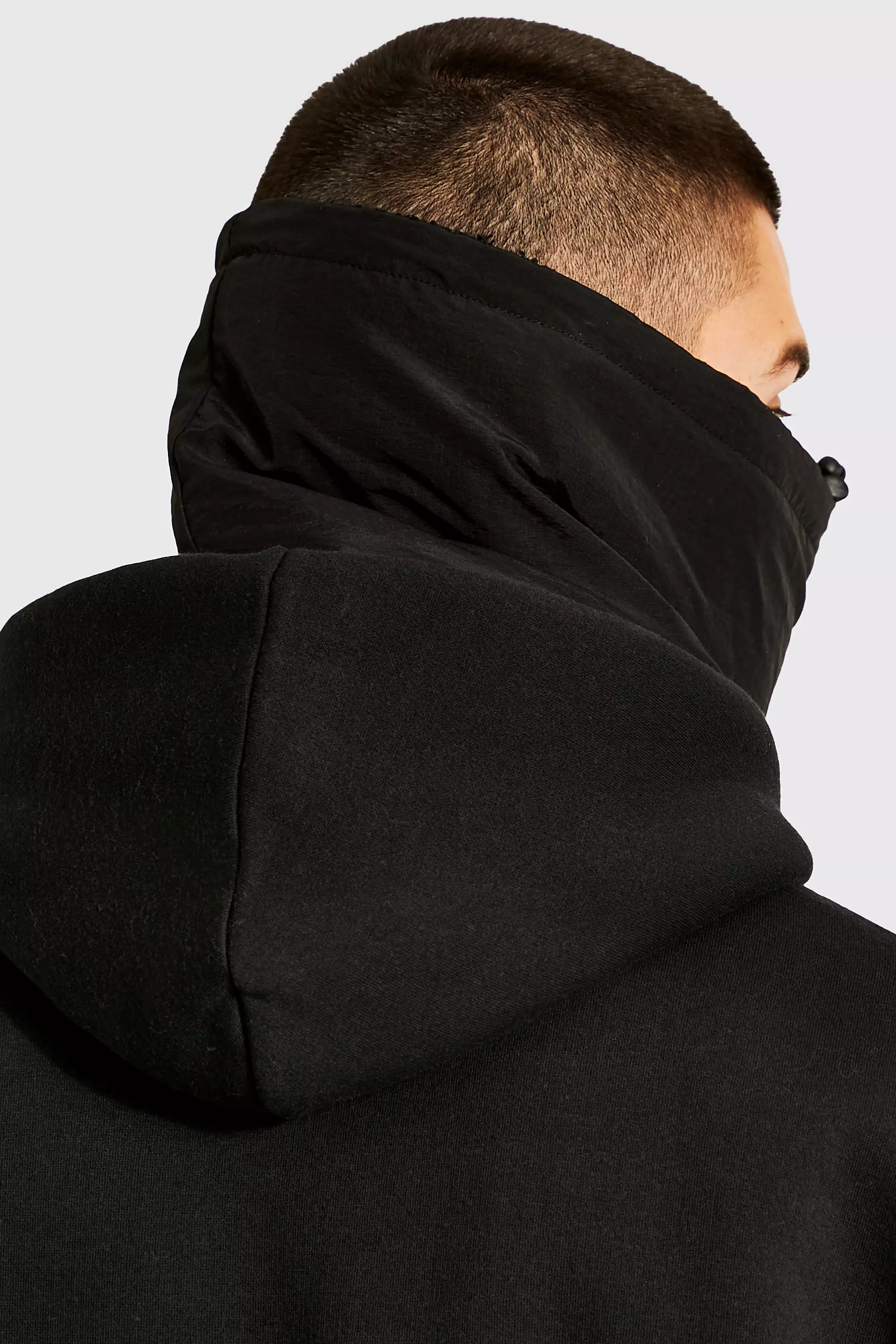 Black Reversible Nylon And Fleece Snood alternative image