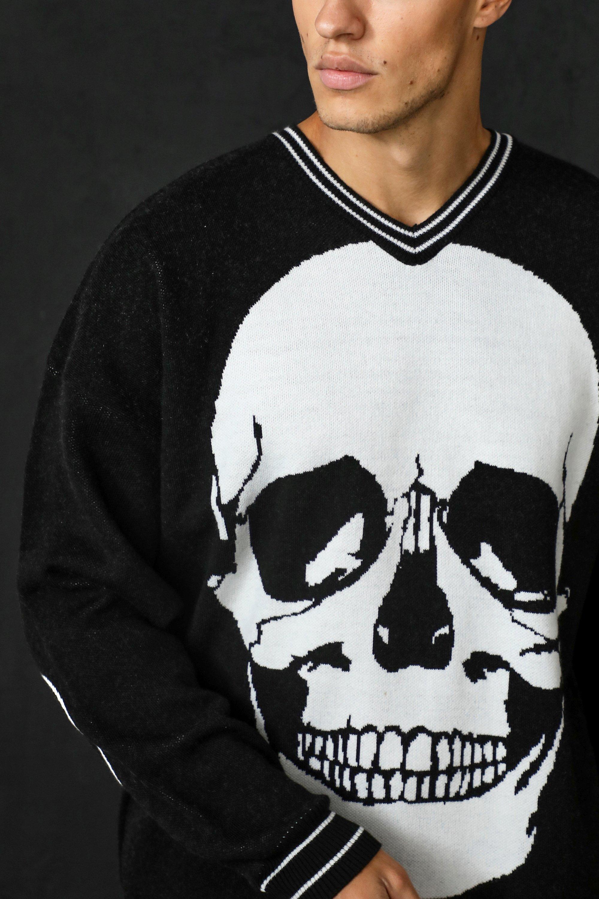 Oversized on sale skull sweater