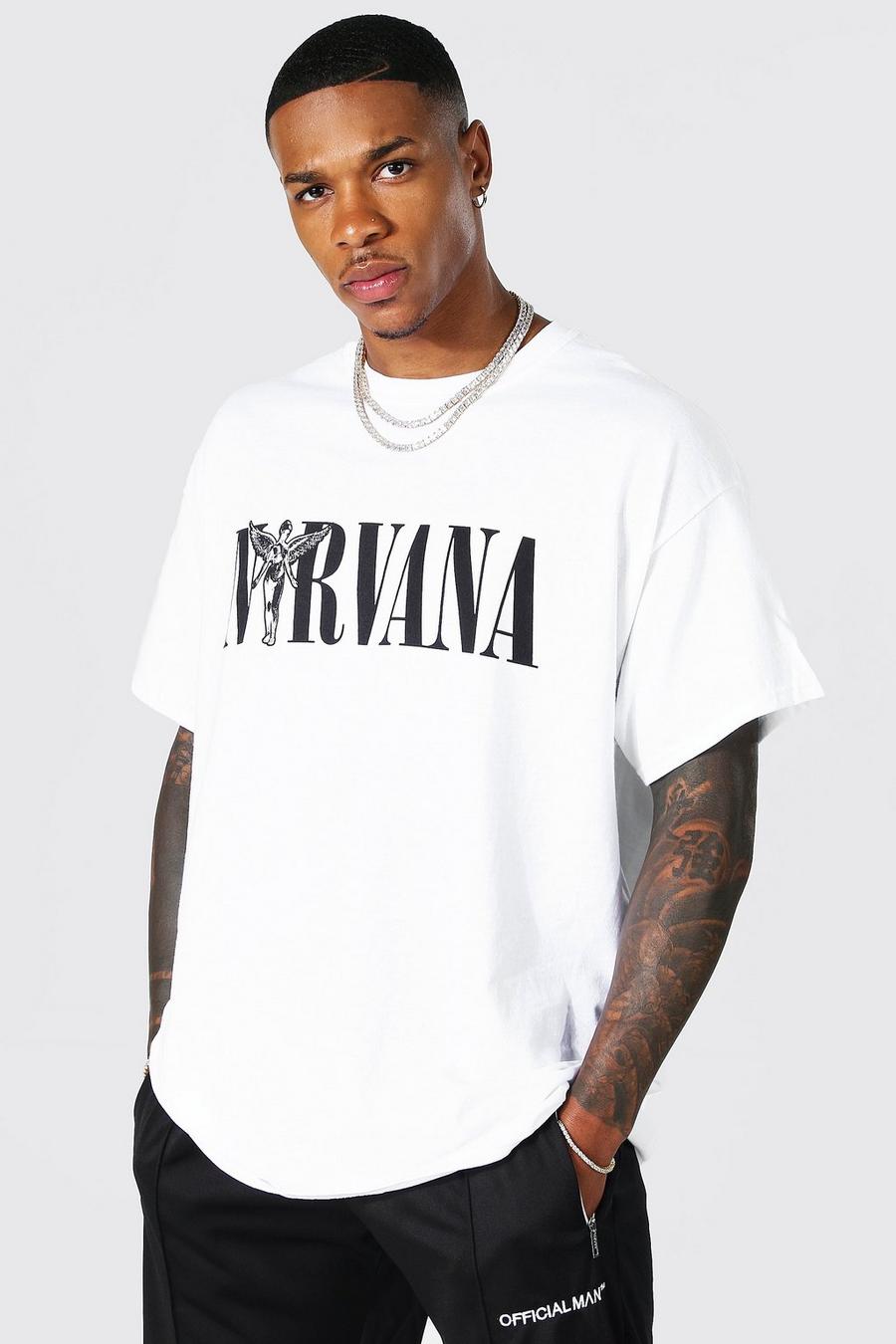 White Oversized Gelicenseerd Nirvana T-Shirt image number 1