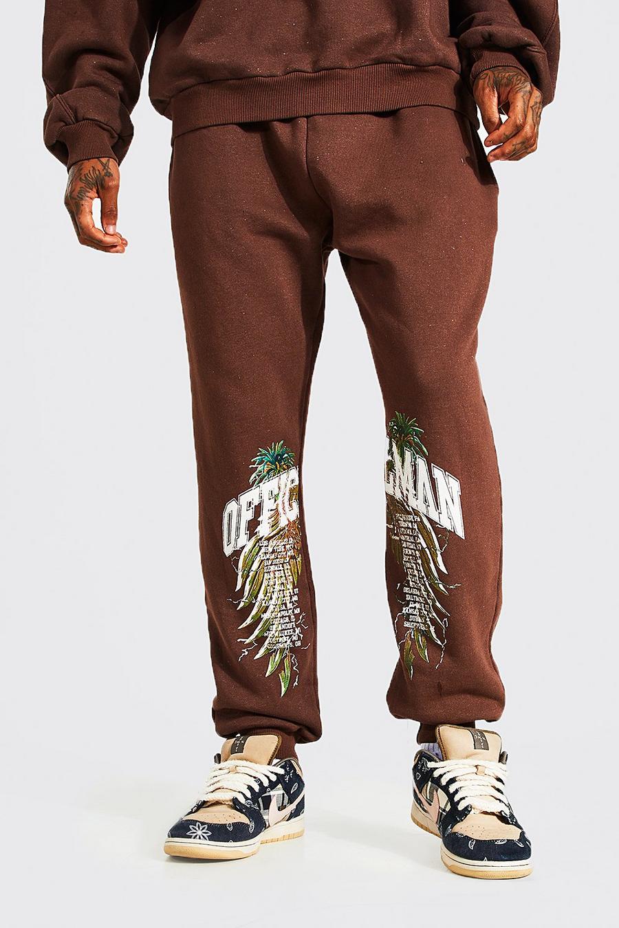 Chocolate Official Man Eagle Washed Jogger image number 1
