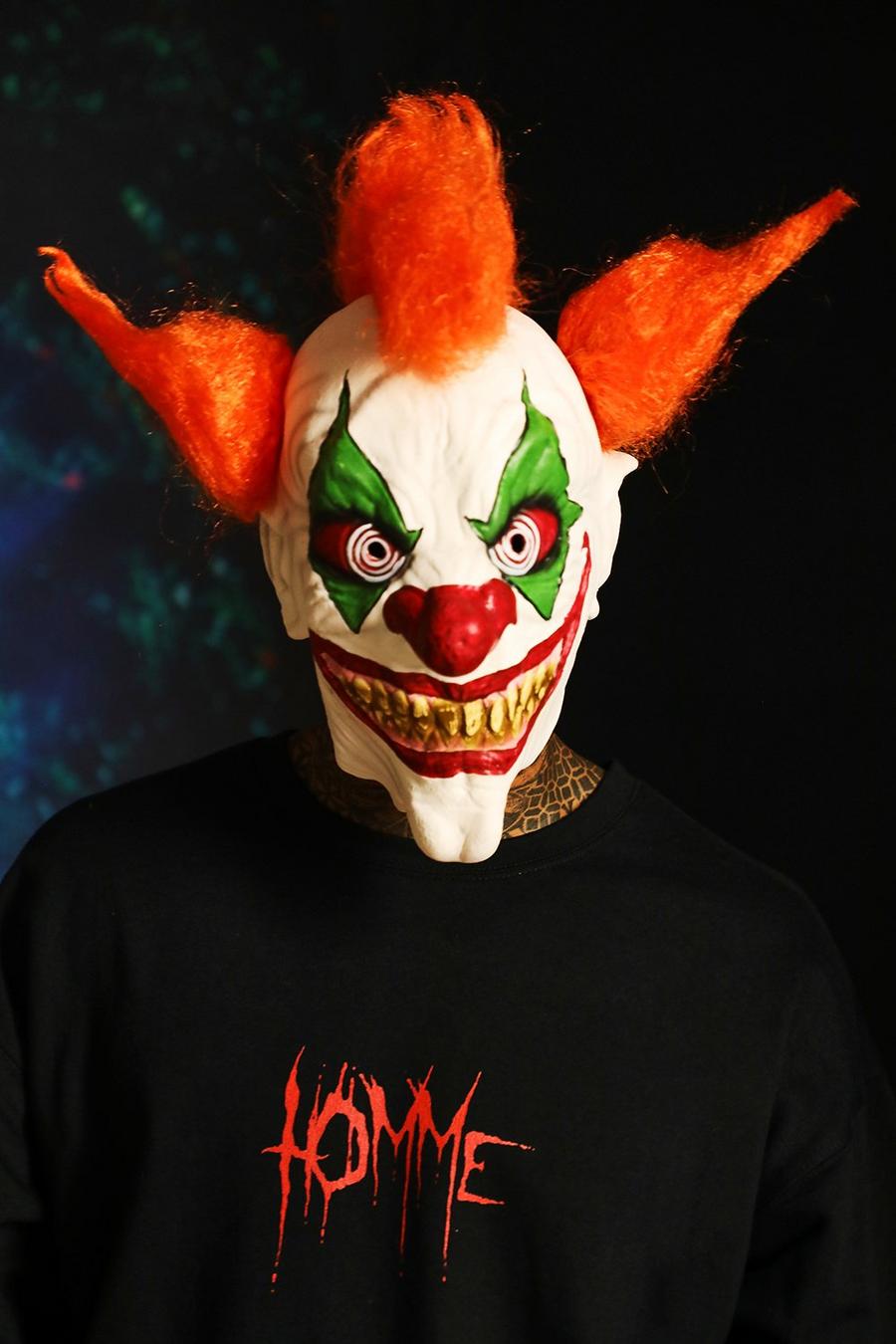 Masque de clown maléfique en latex, White image number 1