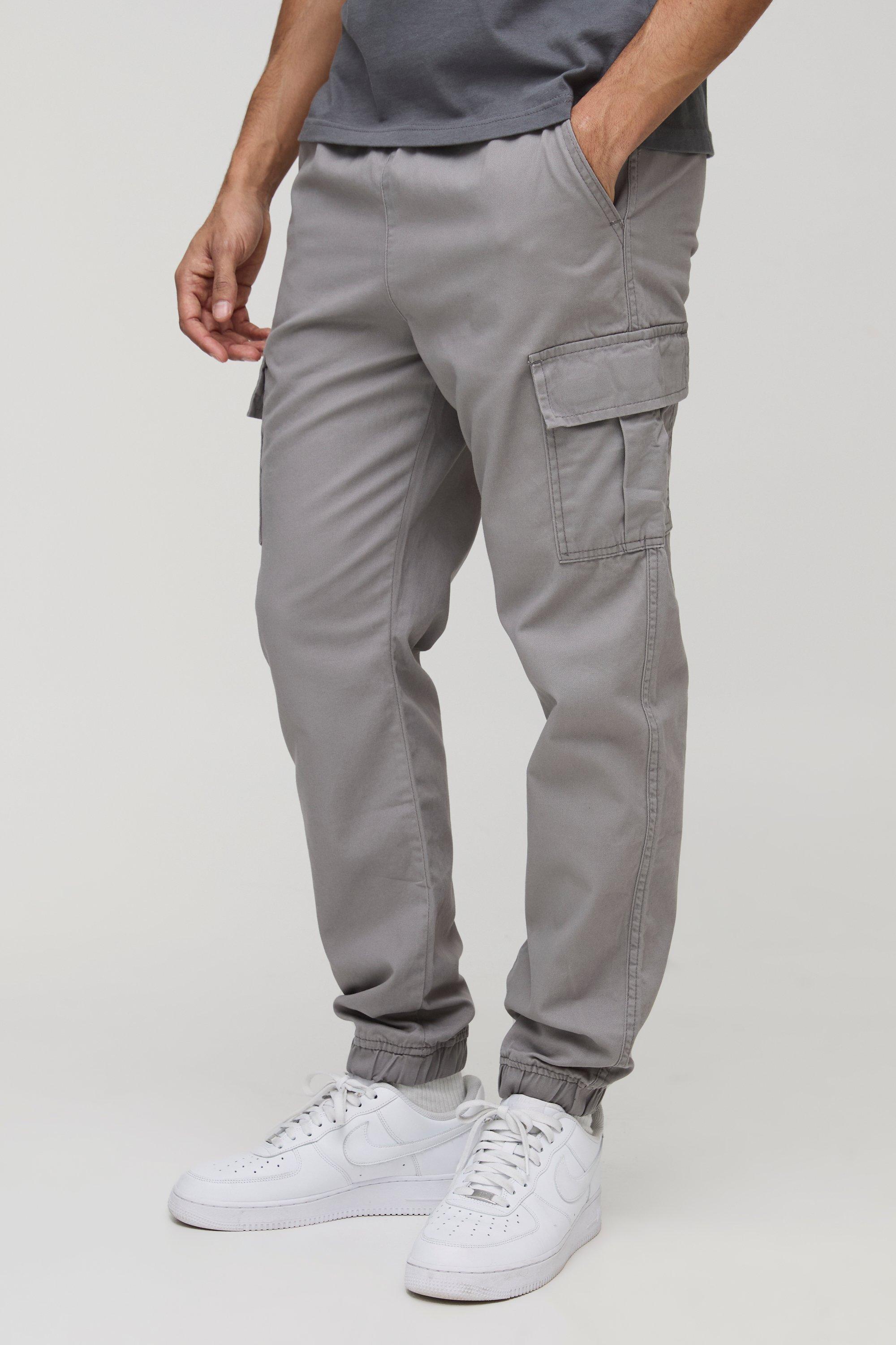 grey cargo trousers