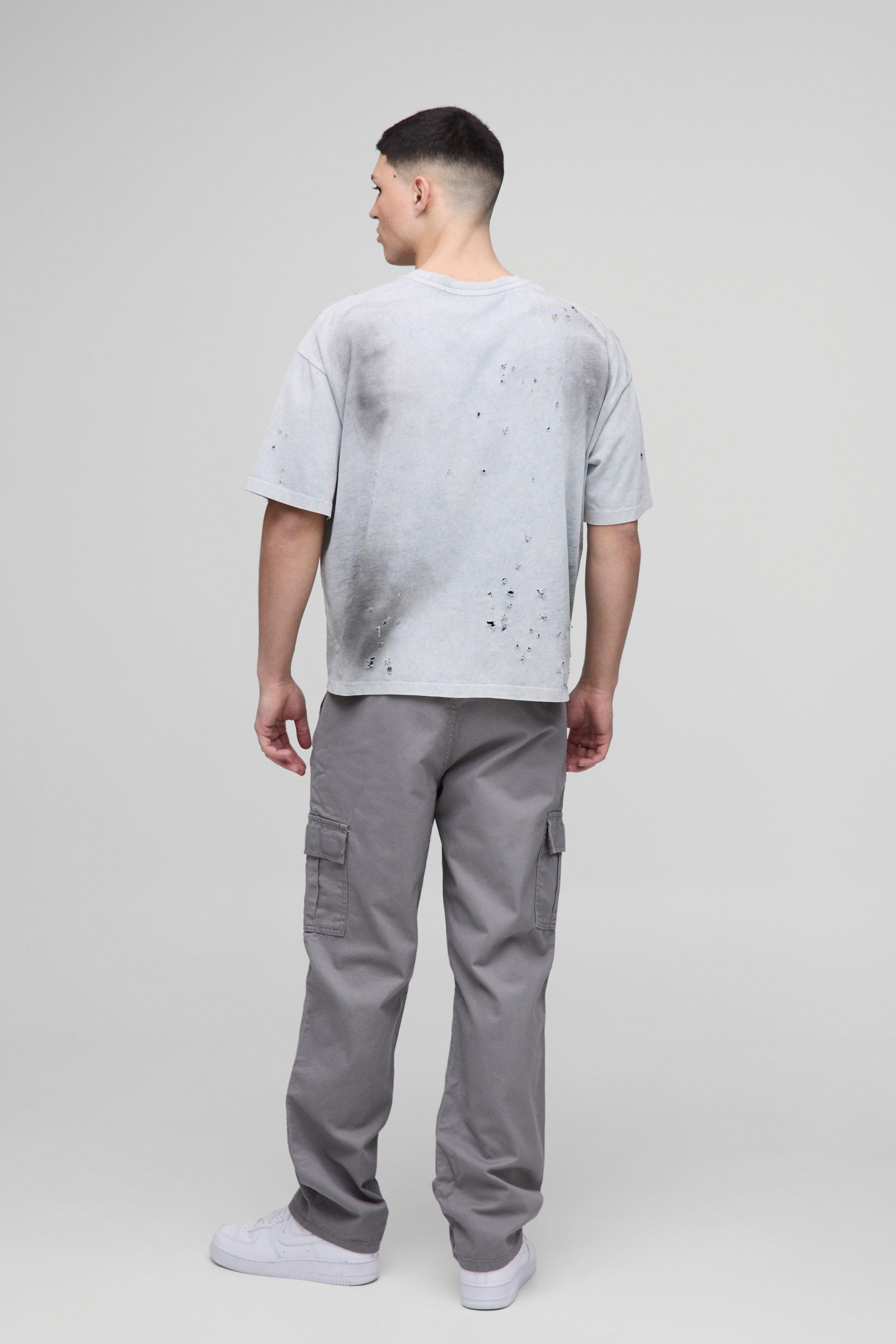 Twill cargo pants - Men