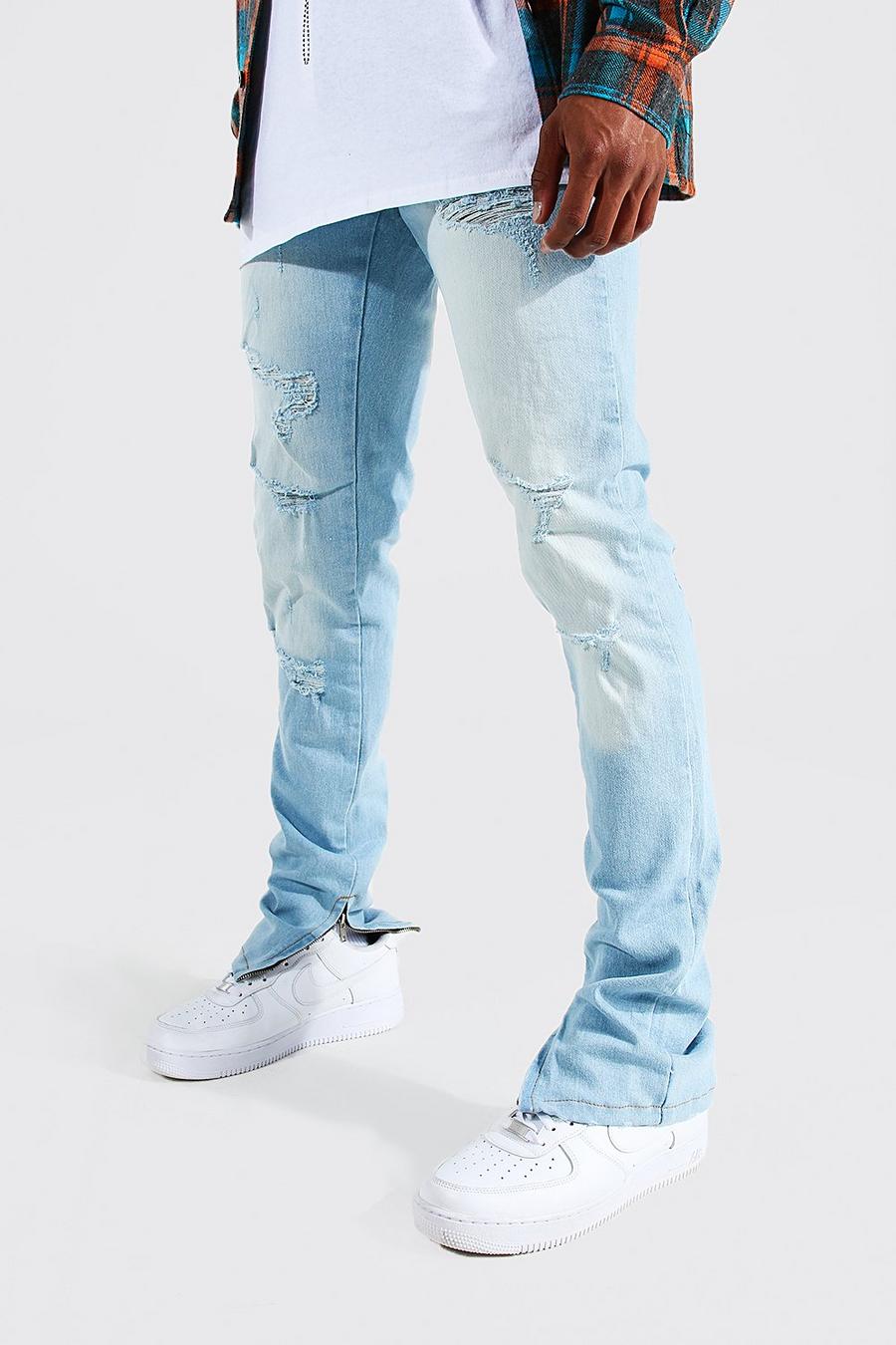 Ice blue Gescheurde Stretch Skinny Jeans image number 1