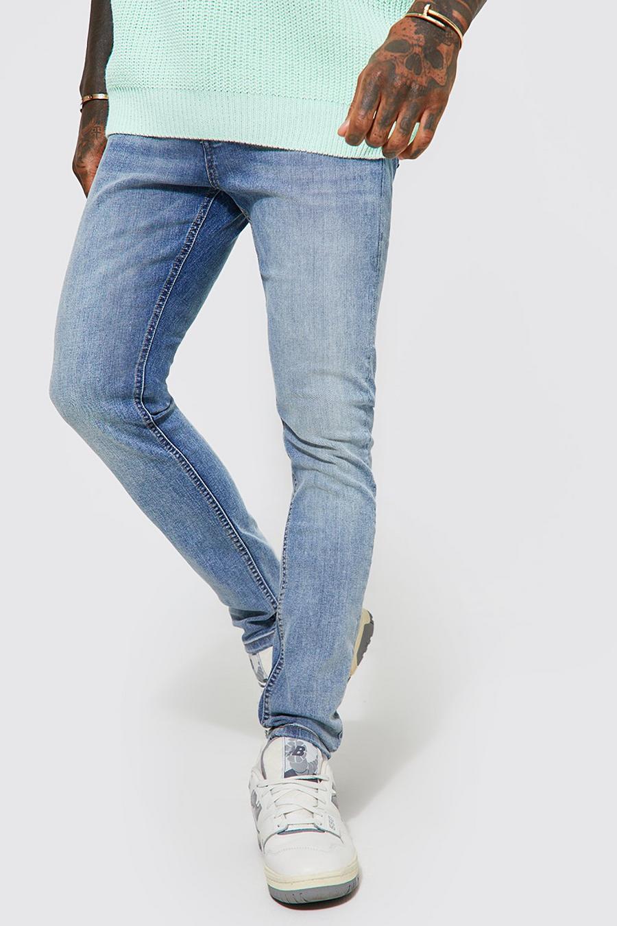 Antique blue Stretchiga skinny jeans image number 1