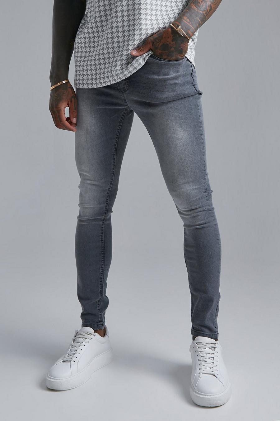 Light grey grau Super Skinny Jeans