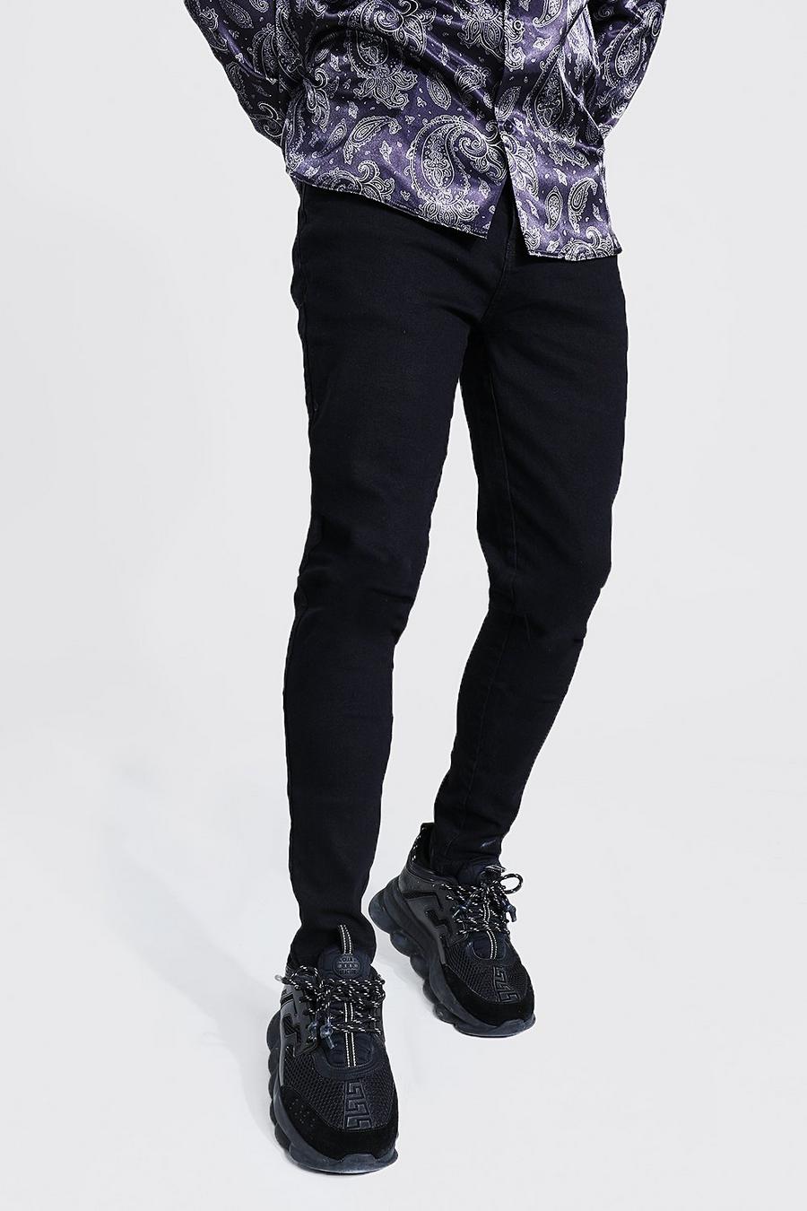 True black מכנסי ג'ינס סקיני נמתחים image number 1