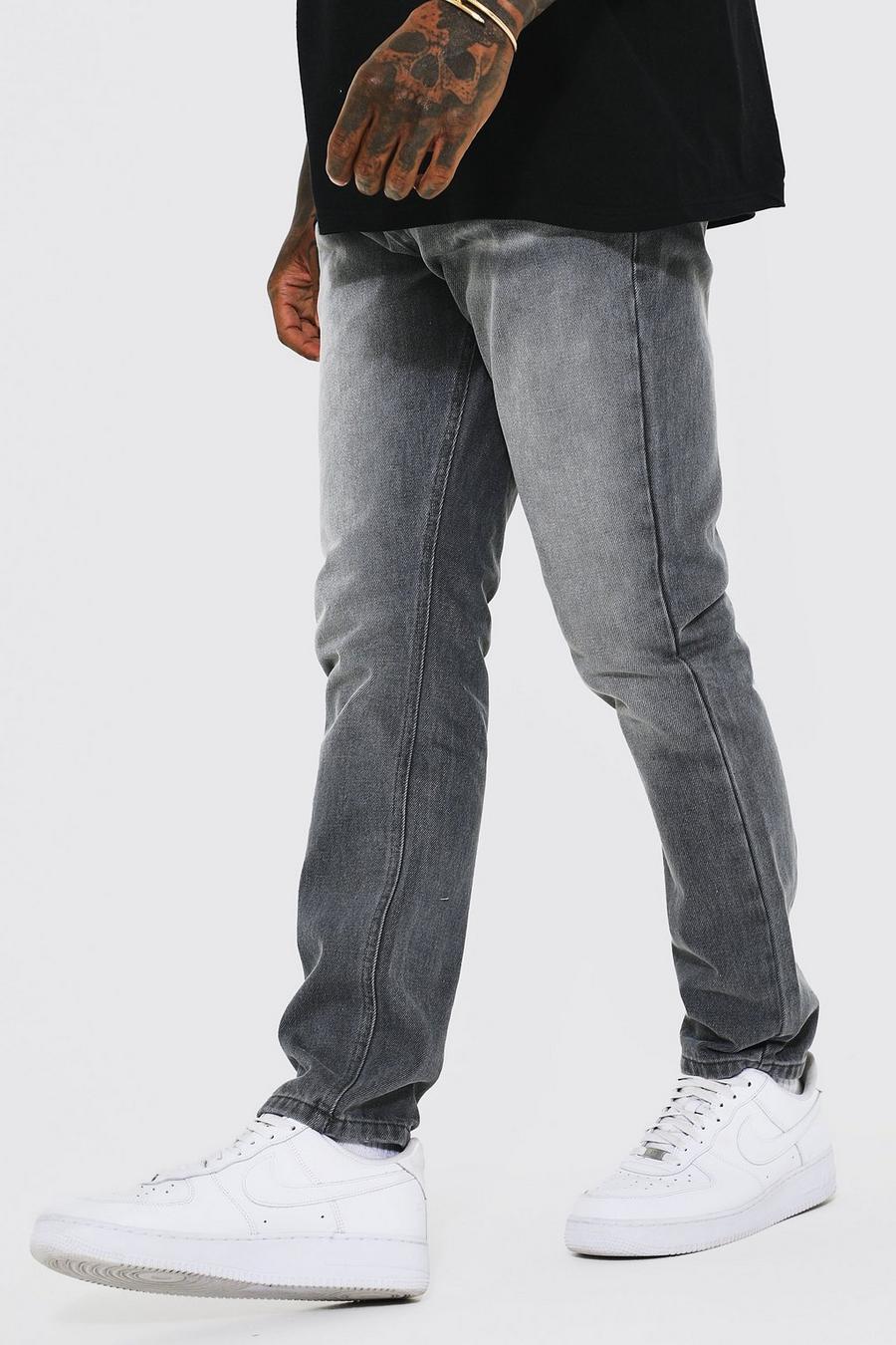 Mid grey grau Slim Rigid Jeans