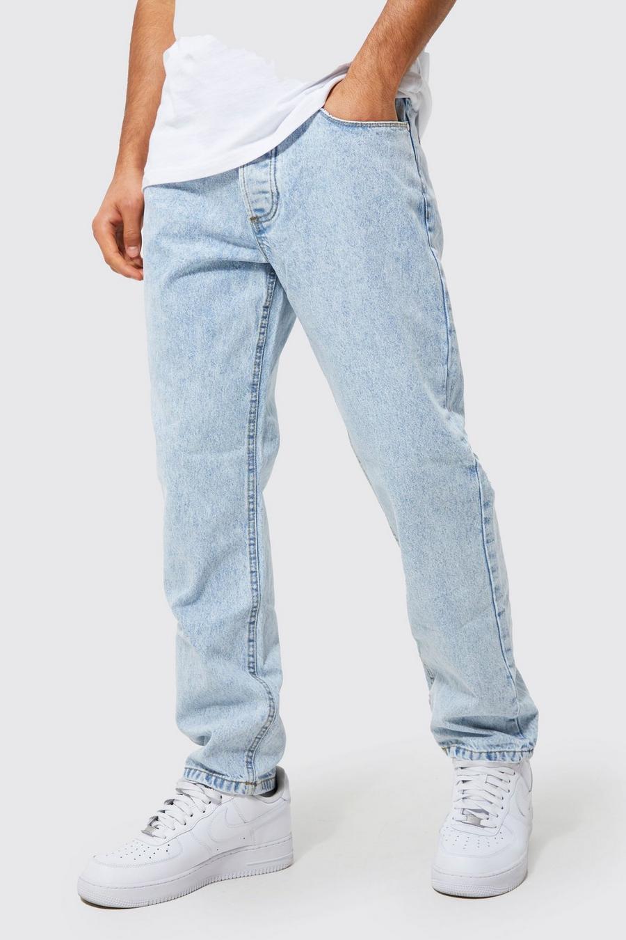 Ice blue Straight Leg Rigid Jeans