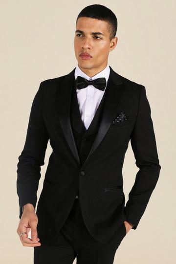 Skinny Tuxedo Single Breasted Suit Jacket