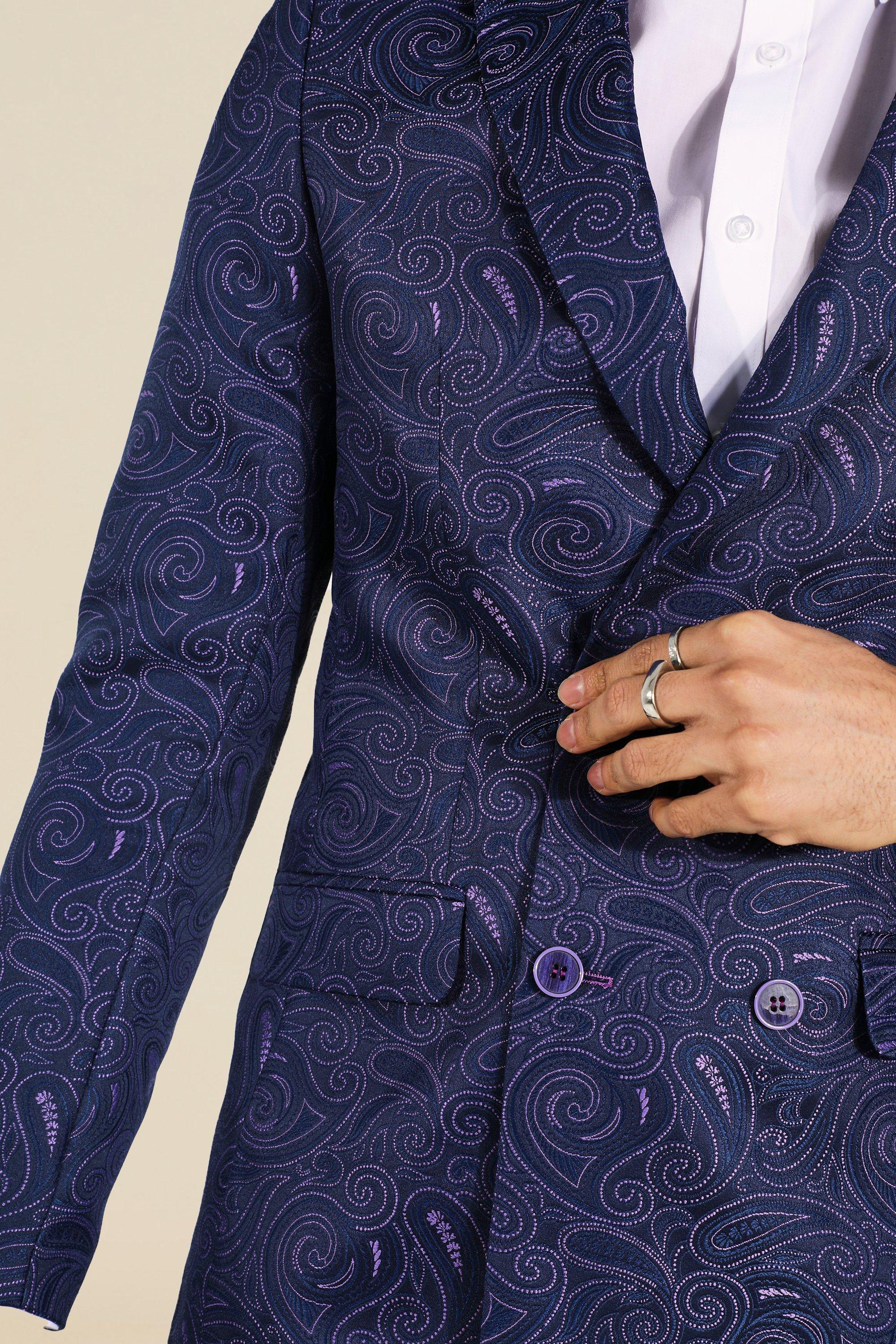 Purple paisley deals suit jacket