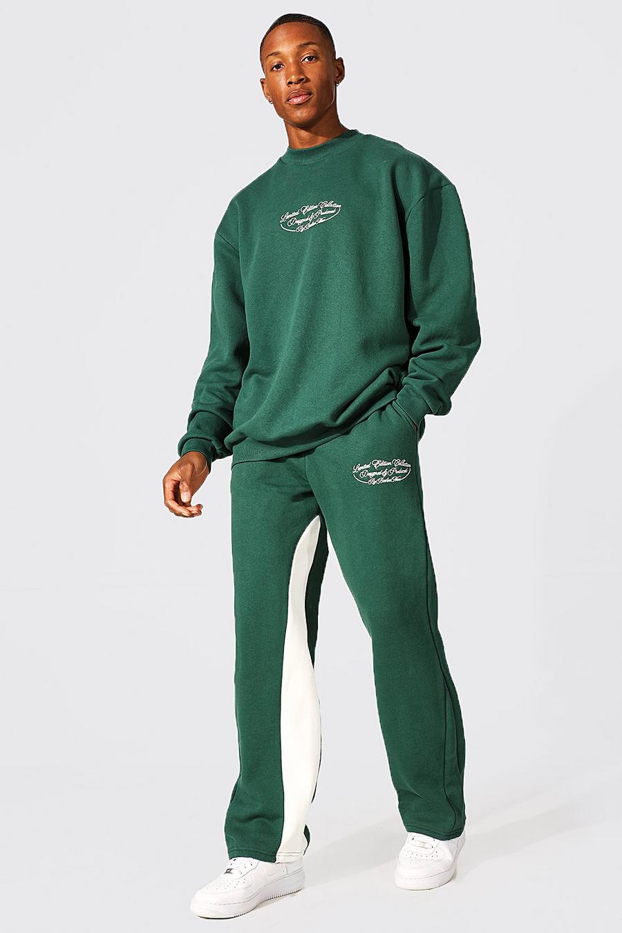 Dark green Oversized Limited Gusset Sweater Tracksuit image number 1
