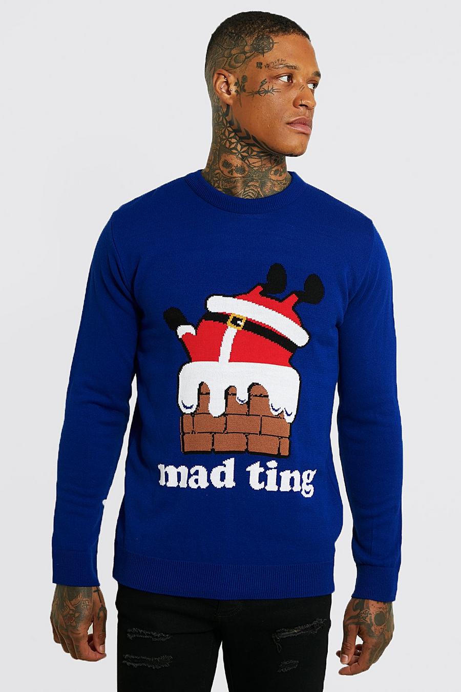 Blue Mad Ting Christmas Jumper image number 1
