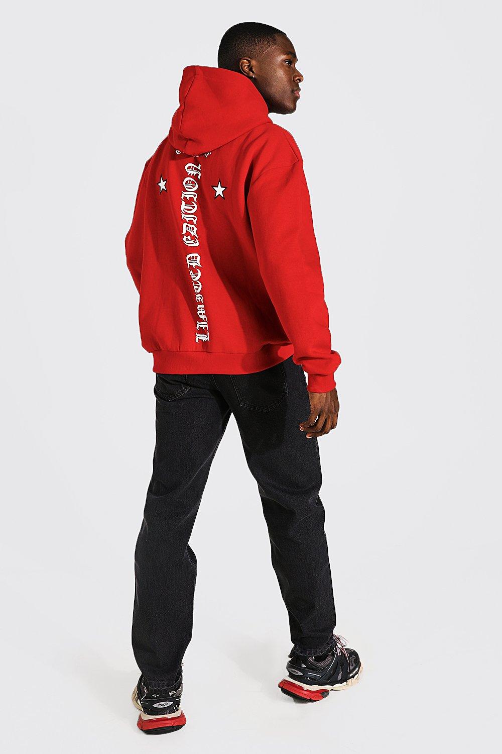【BAON】[unisex] Komie Printing Over Hoodie Oversized Limited Print Hoodie | boohoo CA