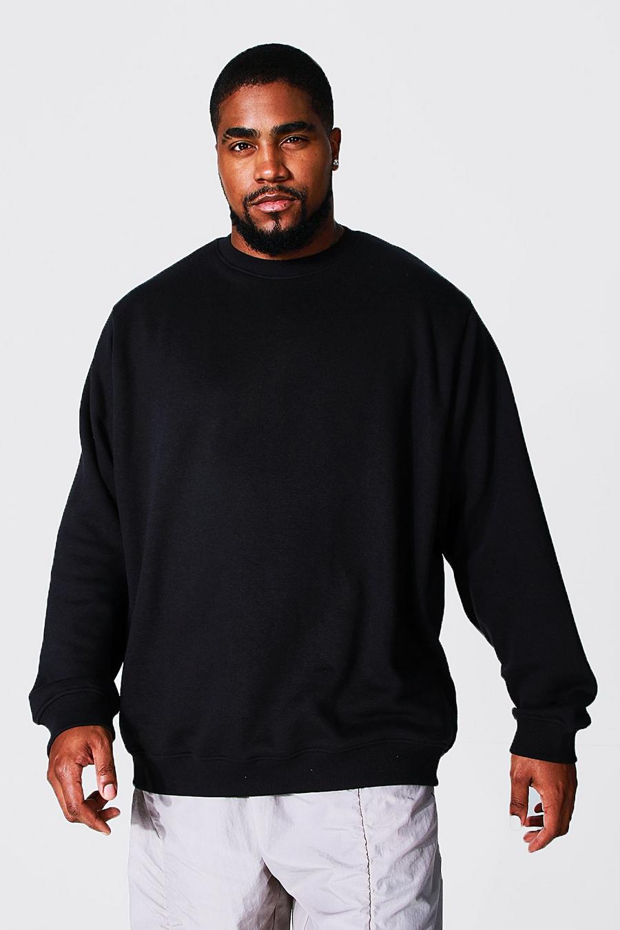 Black Plus Size Basic Sweater image number 1