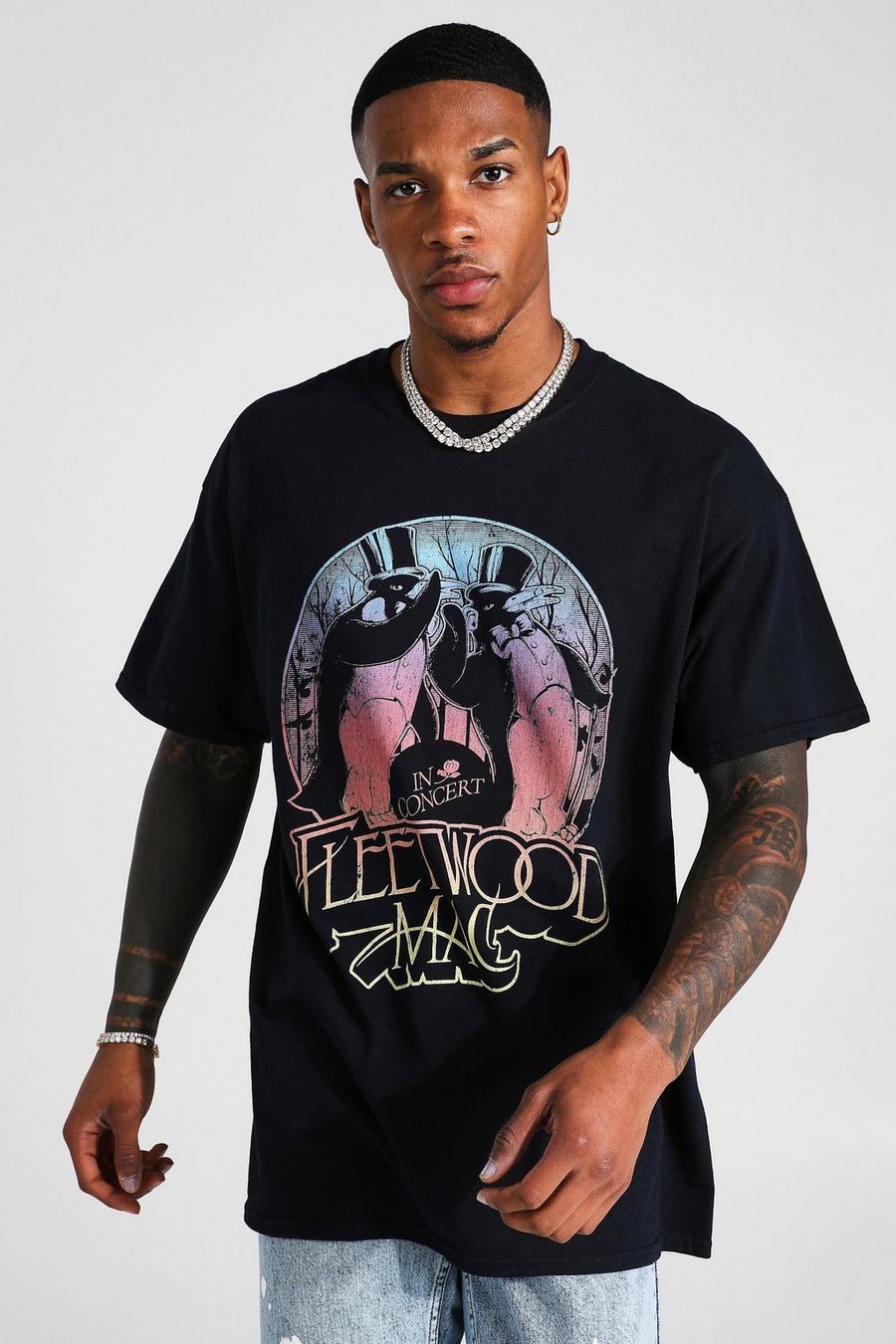 Oversize T-Shirt mit lizenziertem Fleetwood Man Print, Schwarz image number 1