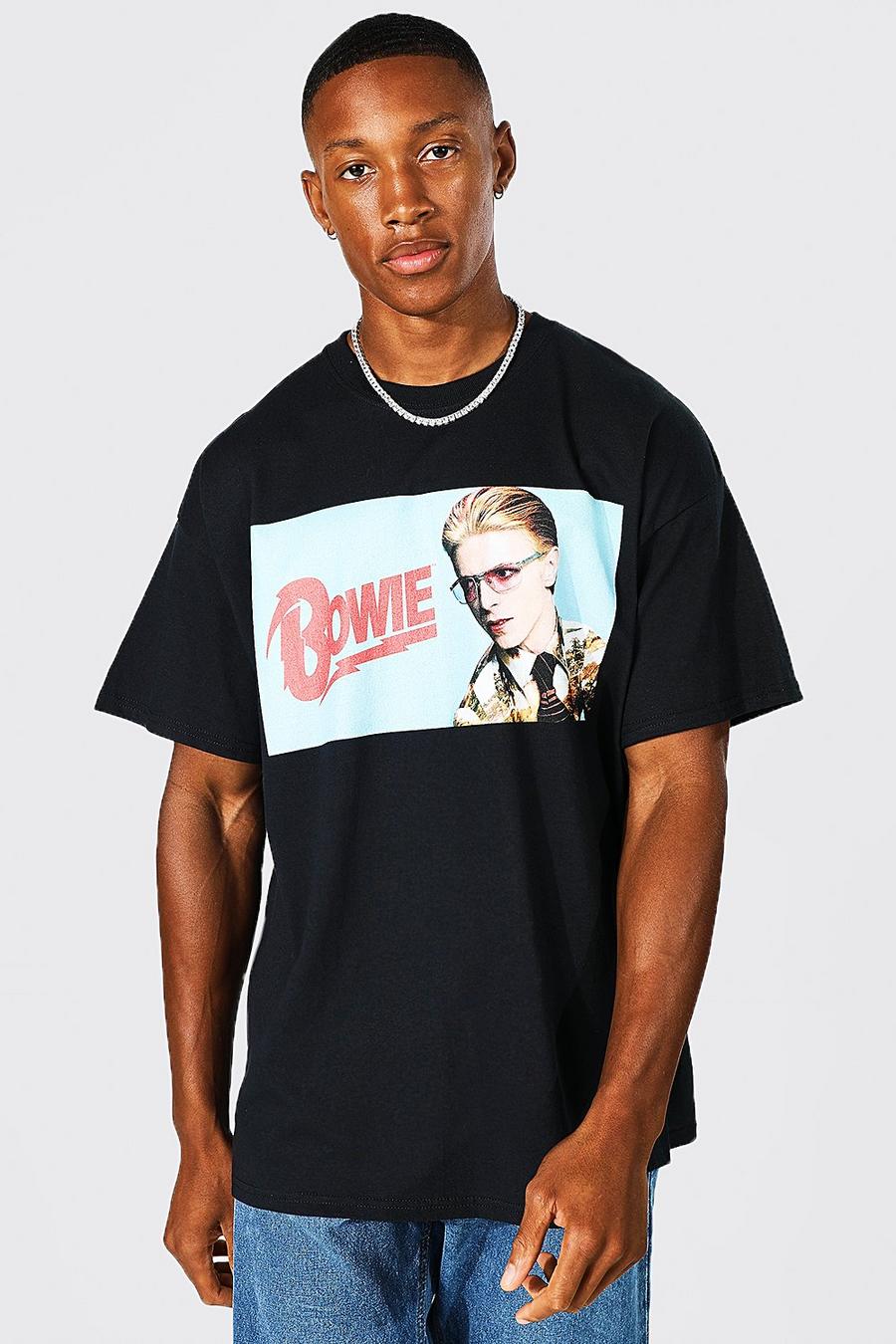 Black Oversized Bowie License T-shirt image number 1