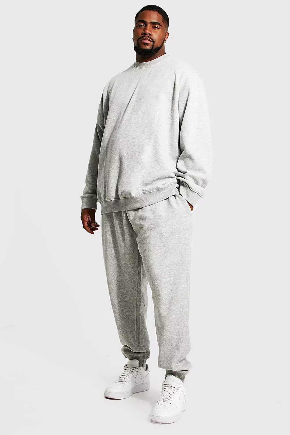 Plus Size Basic Sweater Tracksuit