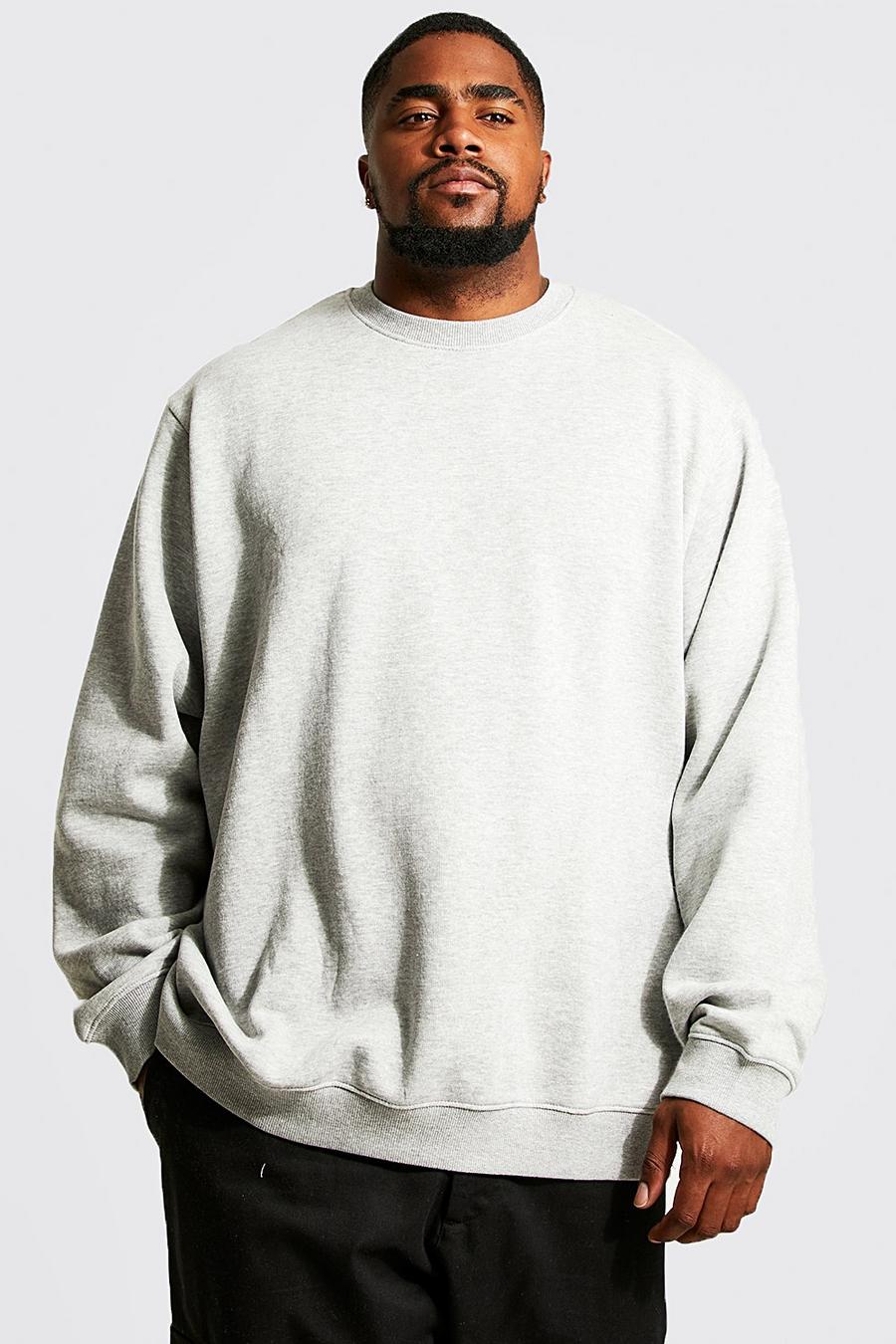 Grey Plus Size Basic Sweater image number 1