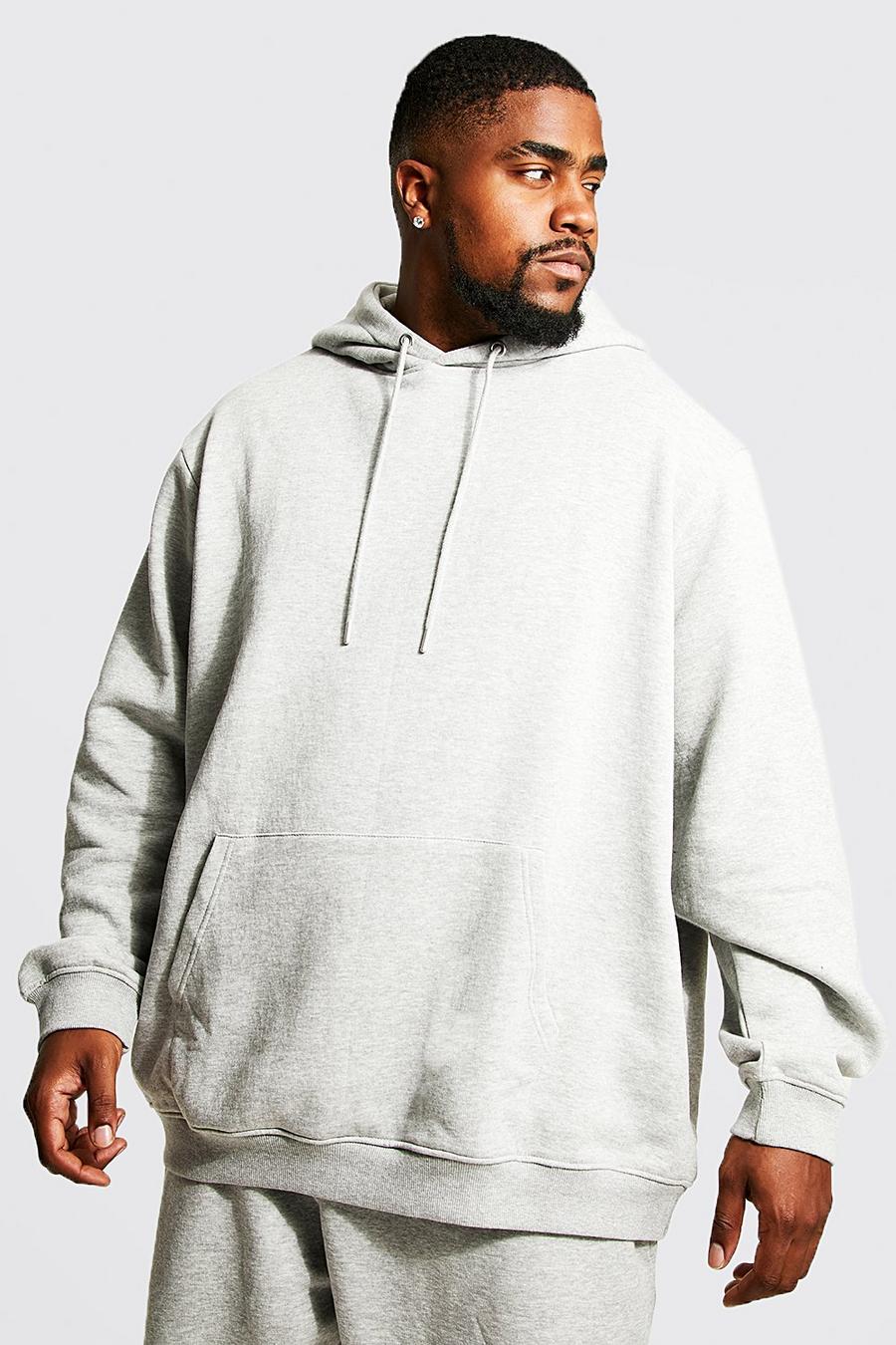 Grey Plus Size Basic Hoodie