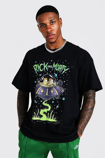 Oversized Rick & Morty License T-shirt black