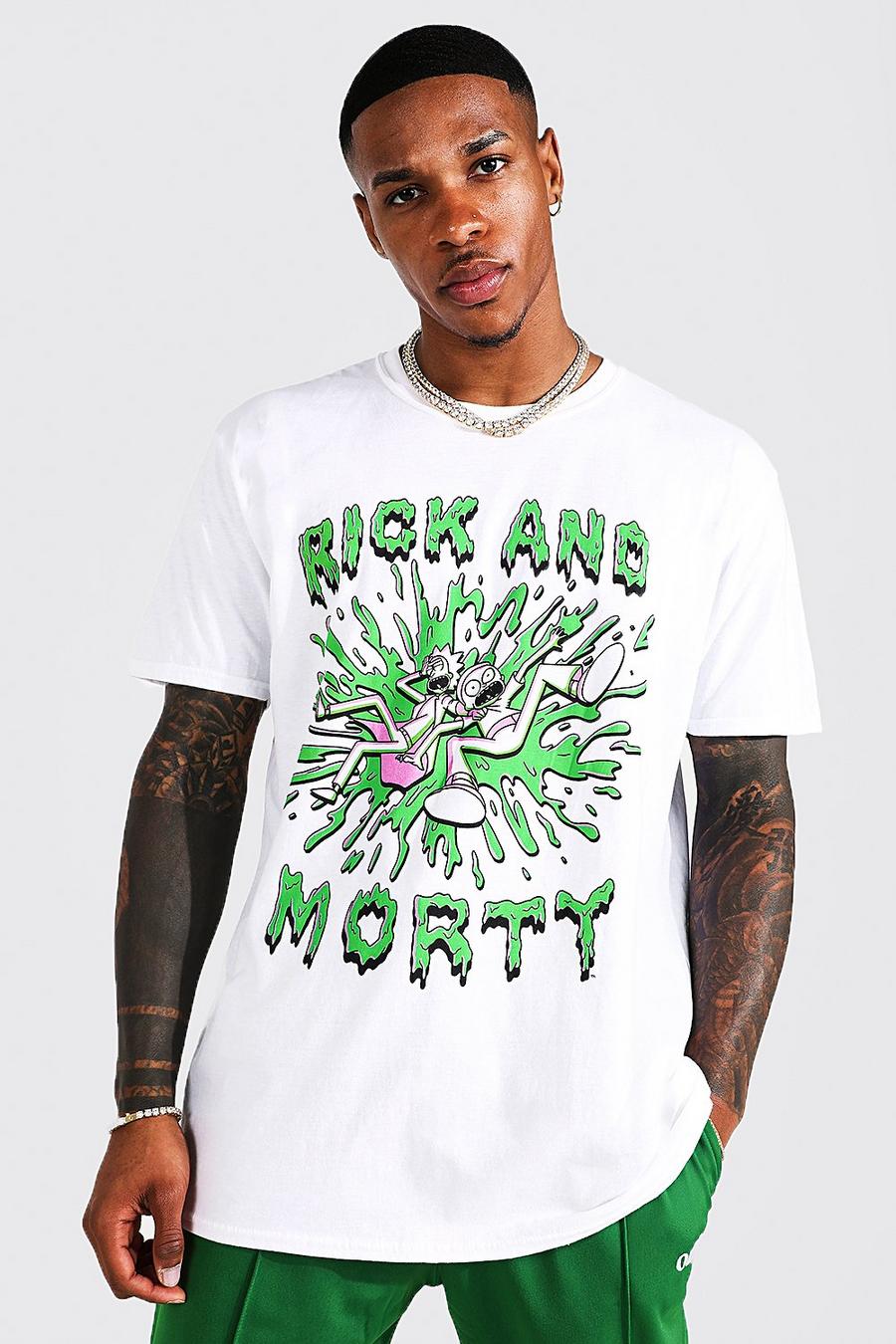 White Oversized Gelicenseerd Rick En Morty T-Shirt image number 1