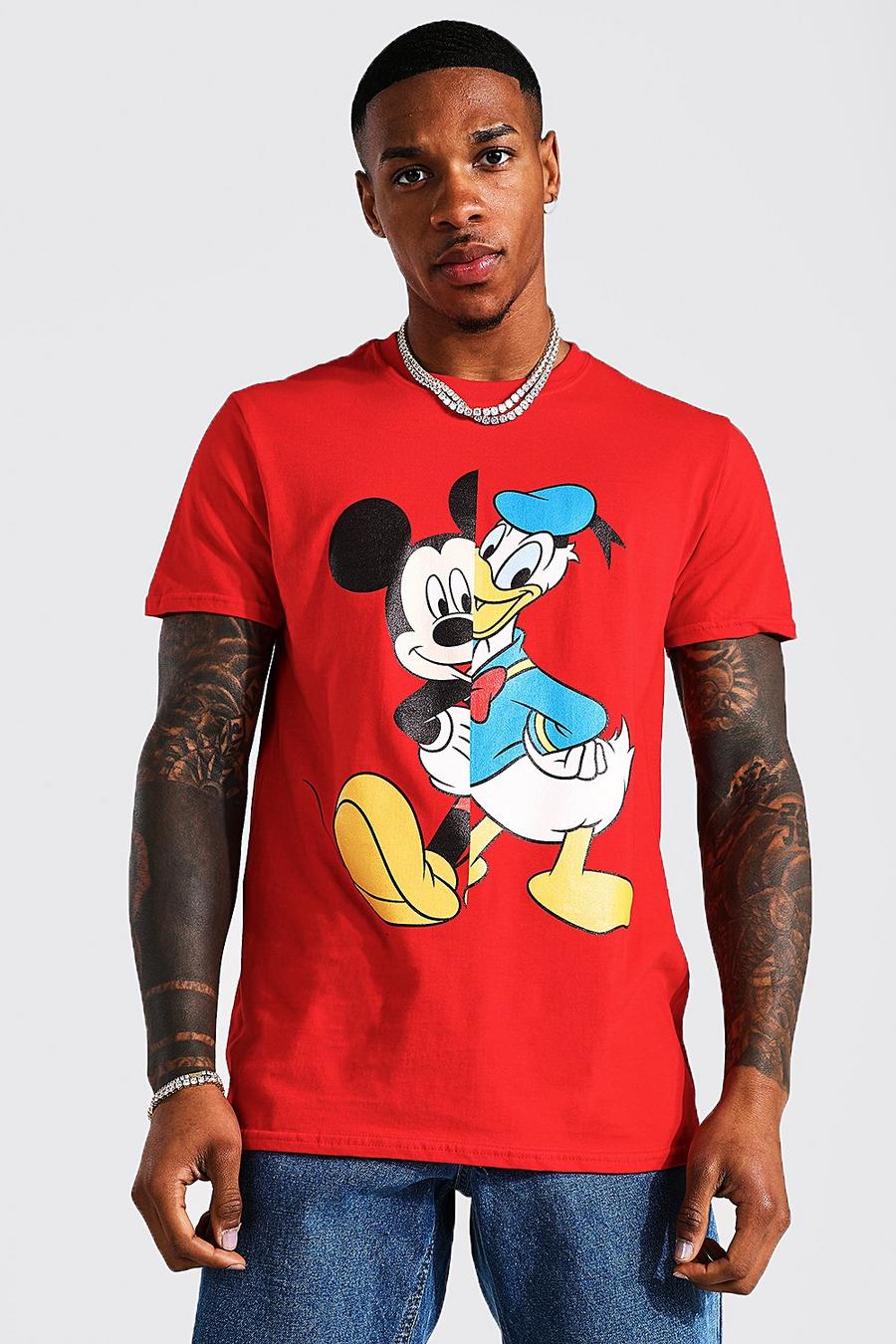 Red Disney Spliced Character T-shirt image number 1