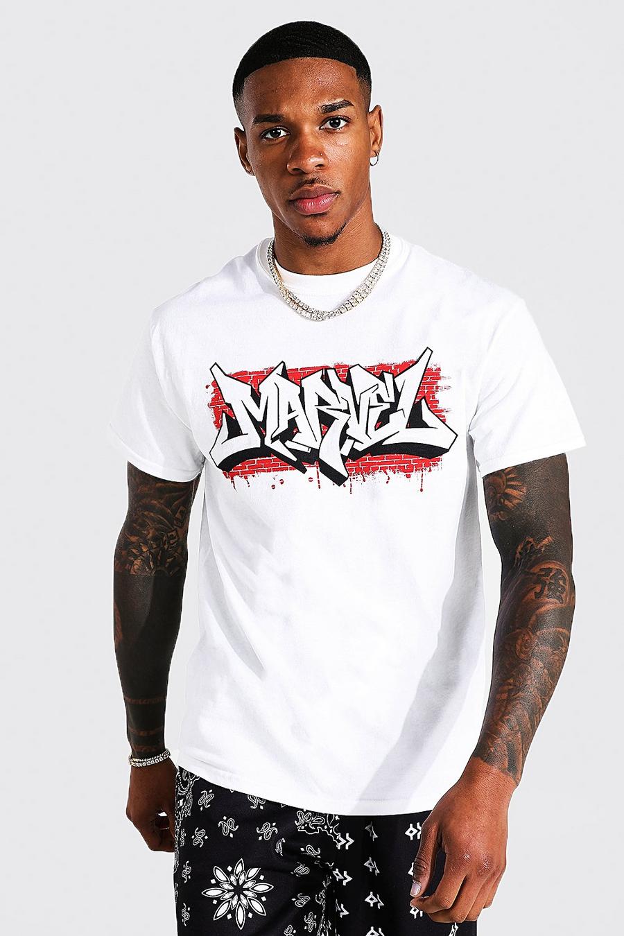 T-Shirt mit lizenziertem „Marvel Rocket“-Print, Schwarz image number 1