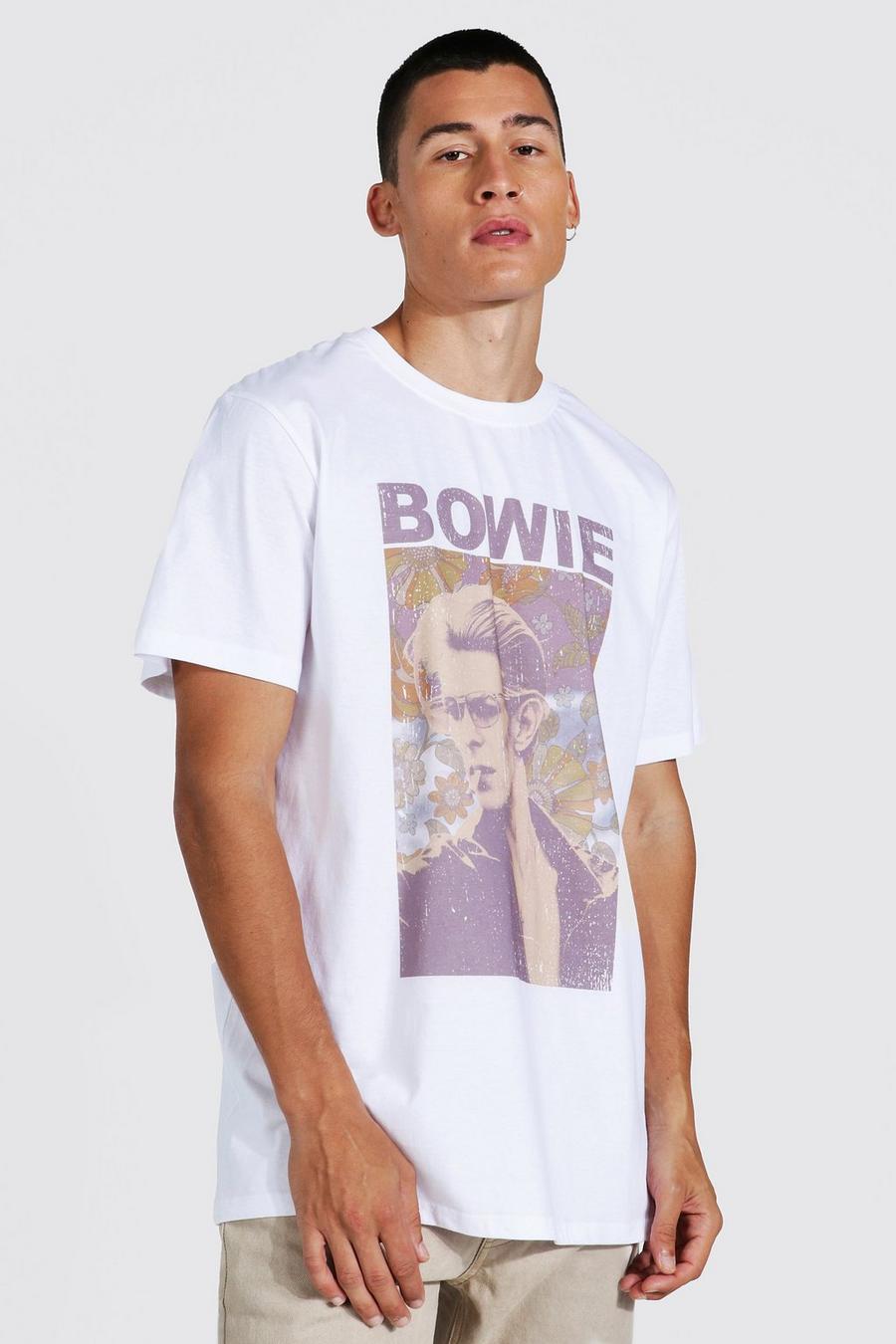 White Oversized Bowie License T-shirt image number 1