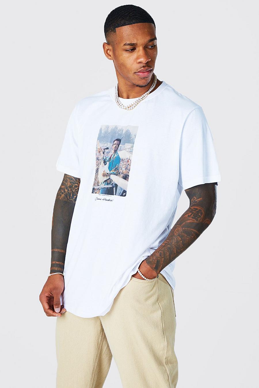 White Jimi Hendrix Oversize t-shirt image number 1