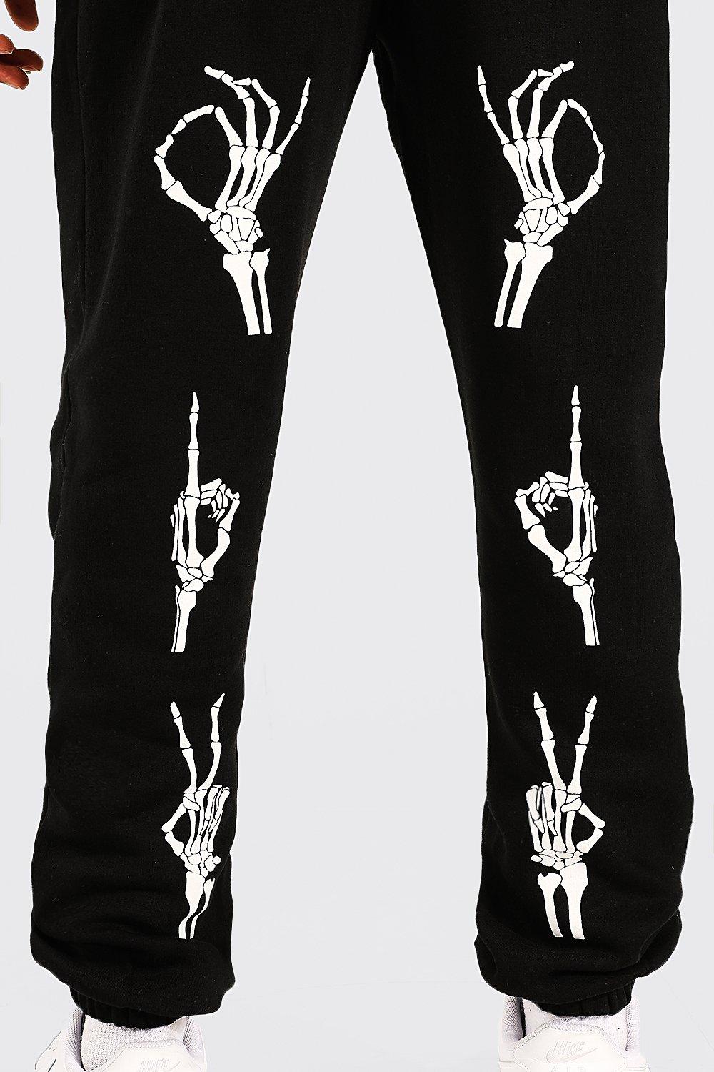 Mens skeleton joggers clearance