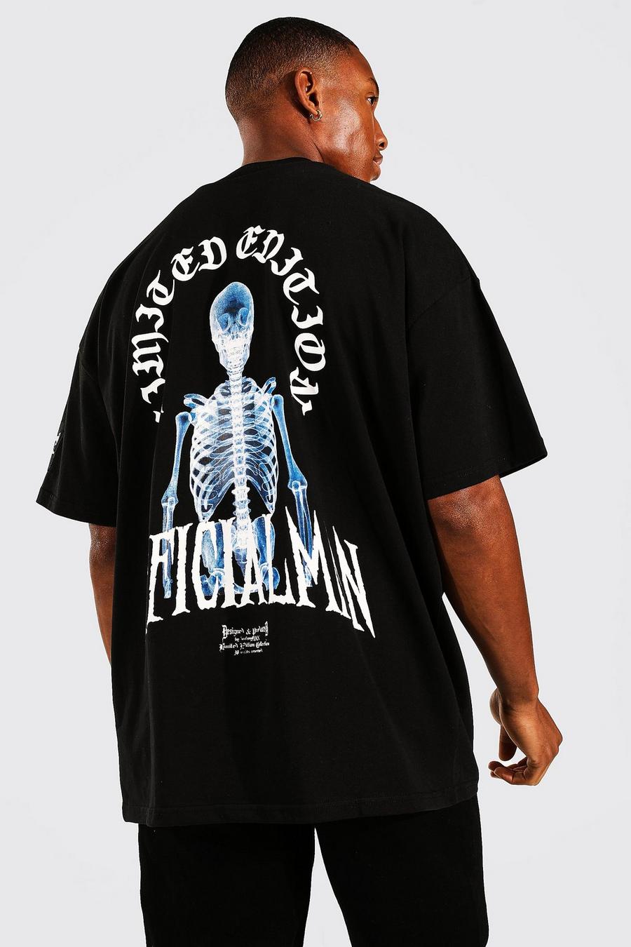 Black Oversized Official Man Graphic T-shirt image number 1