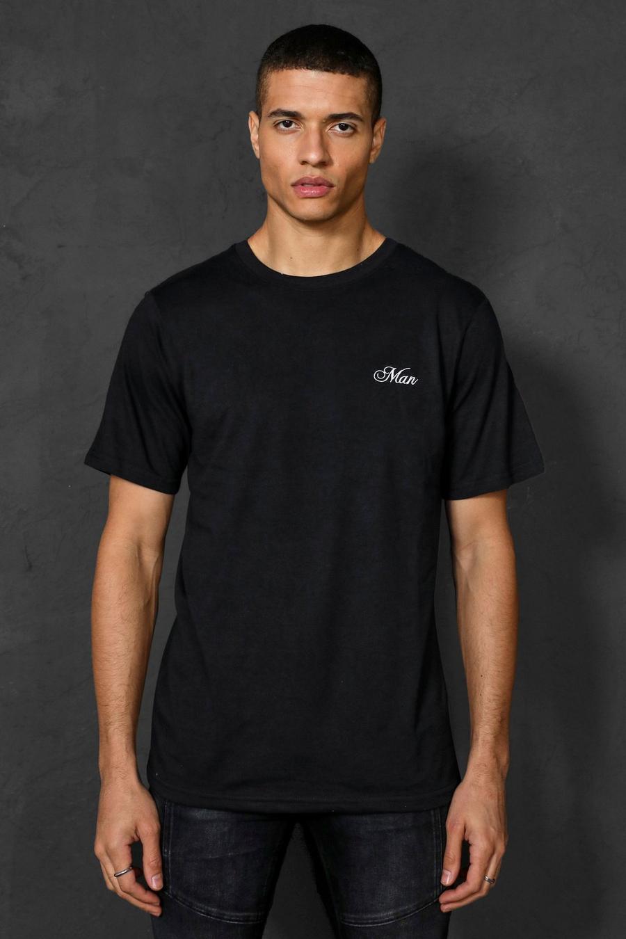 T-shirt Man con ricami, Black image number 1