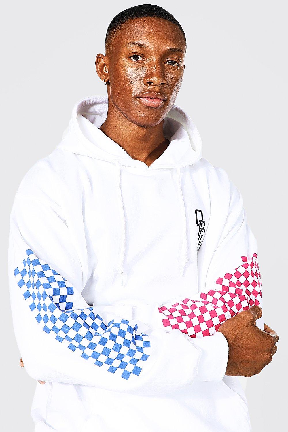 Vans checkered shop sleeve hoodie