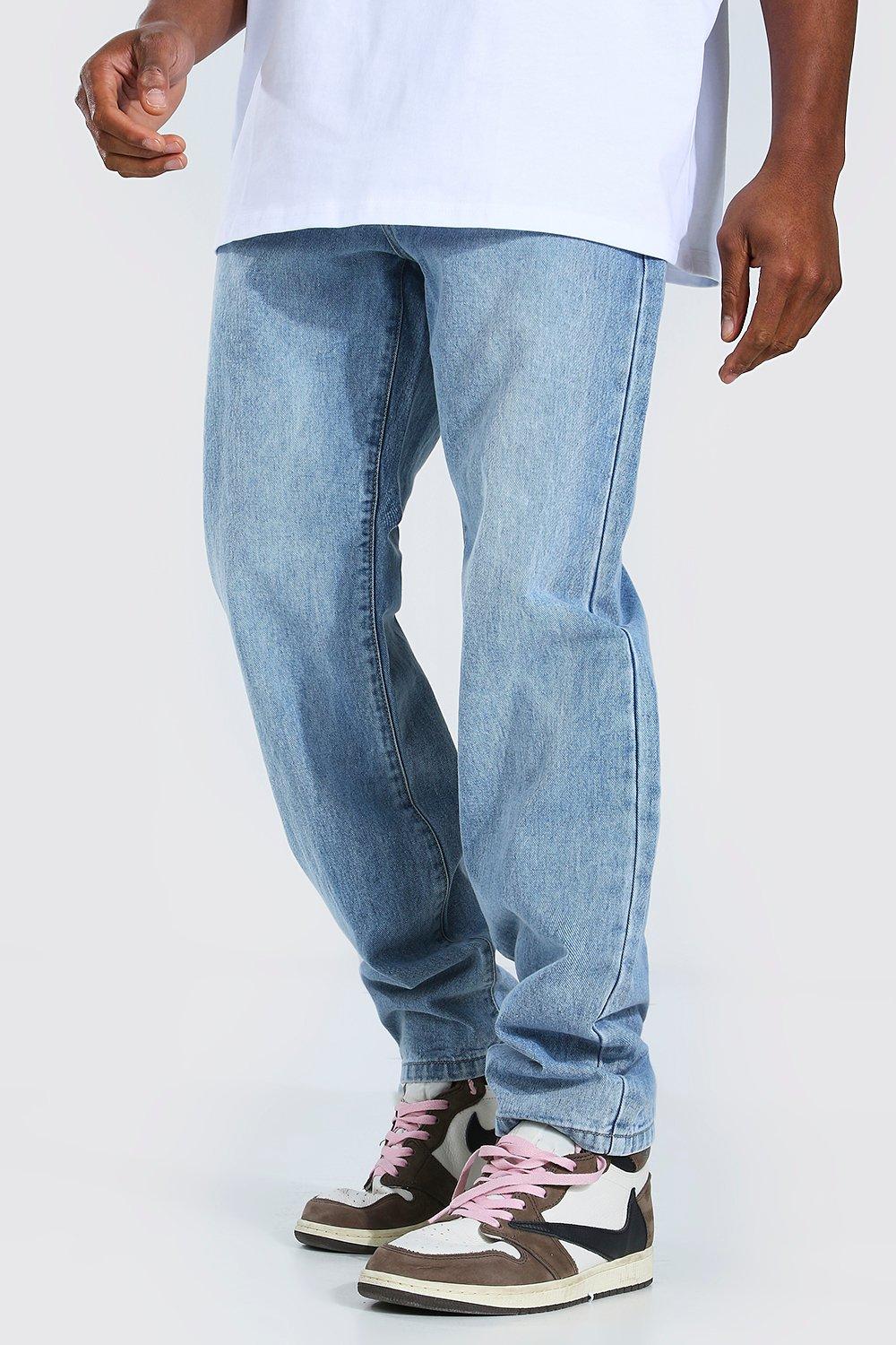 mens light blue baggy jeans