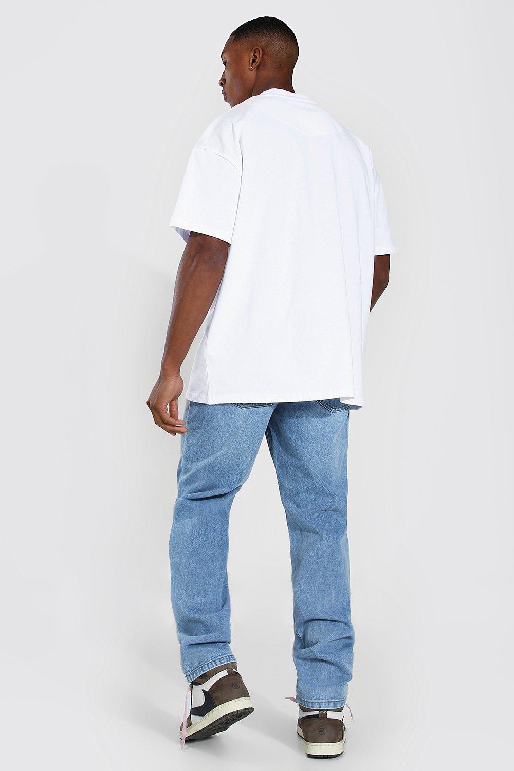 relaxed fit rigid jeans