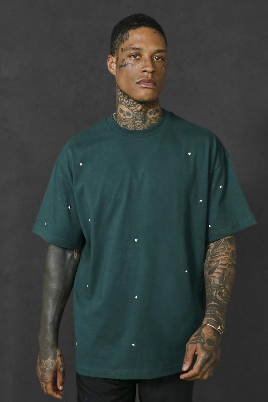 Camiseta oversize MAN Original con tachuelas, Green image number 1