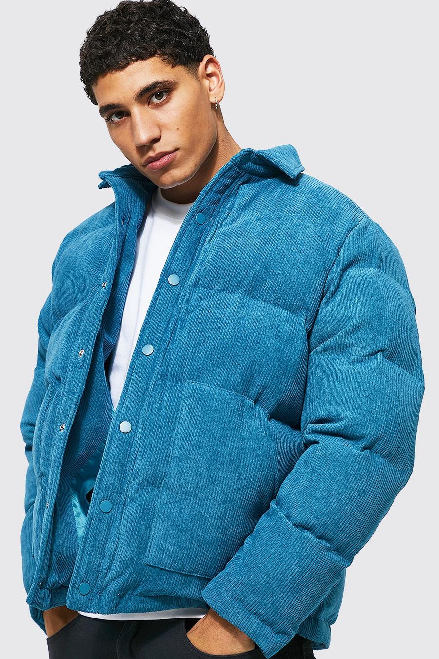 Teal Smart Cord Puffer With Harrington Collar image number 1