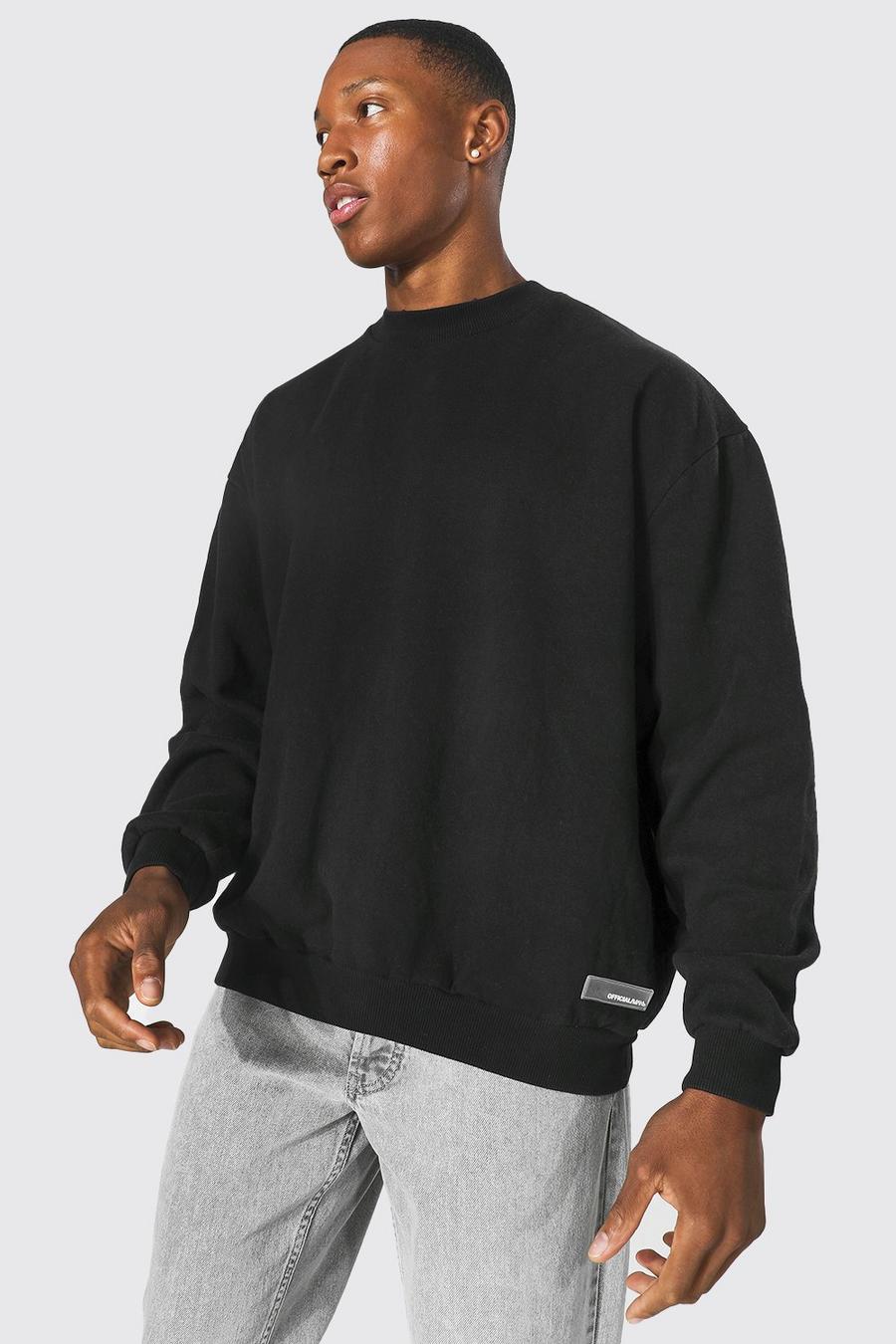 Gefärbtes Oversize Original Man Sweatshirt, Black image number 1