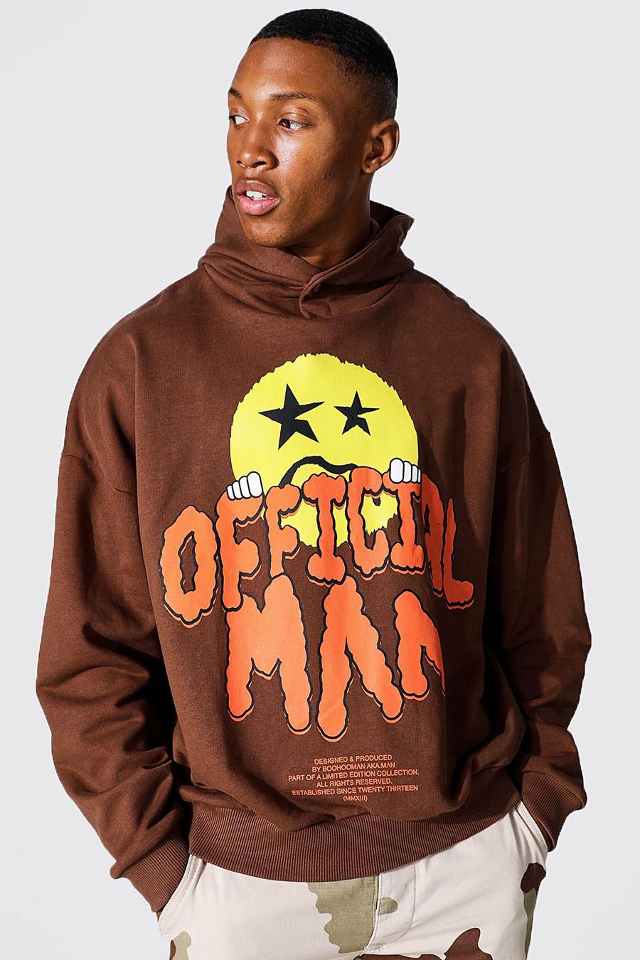 Oversized Official Man Graphic Hoodie image number 1