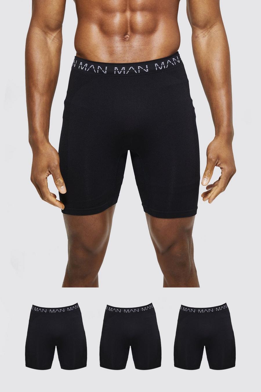 Multi 3 Pack Man Active Gym Seamless Boxers image number 1