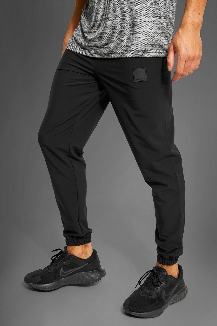 Black Man Active Gym Woven Jogger With Cuff image number 1