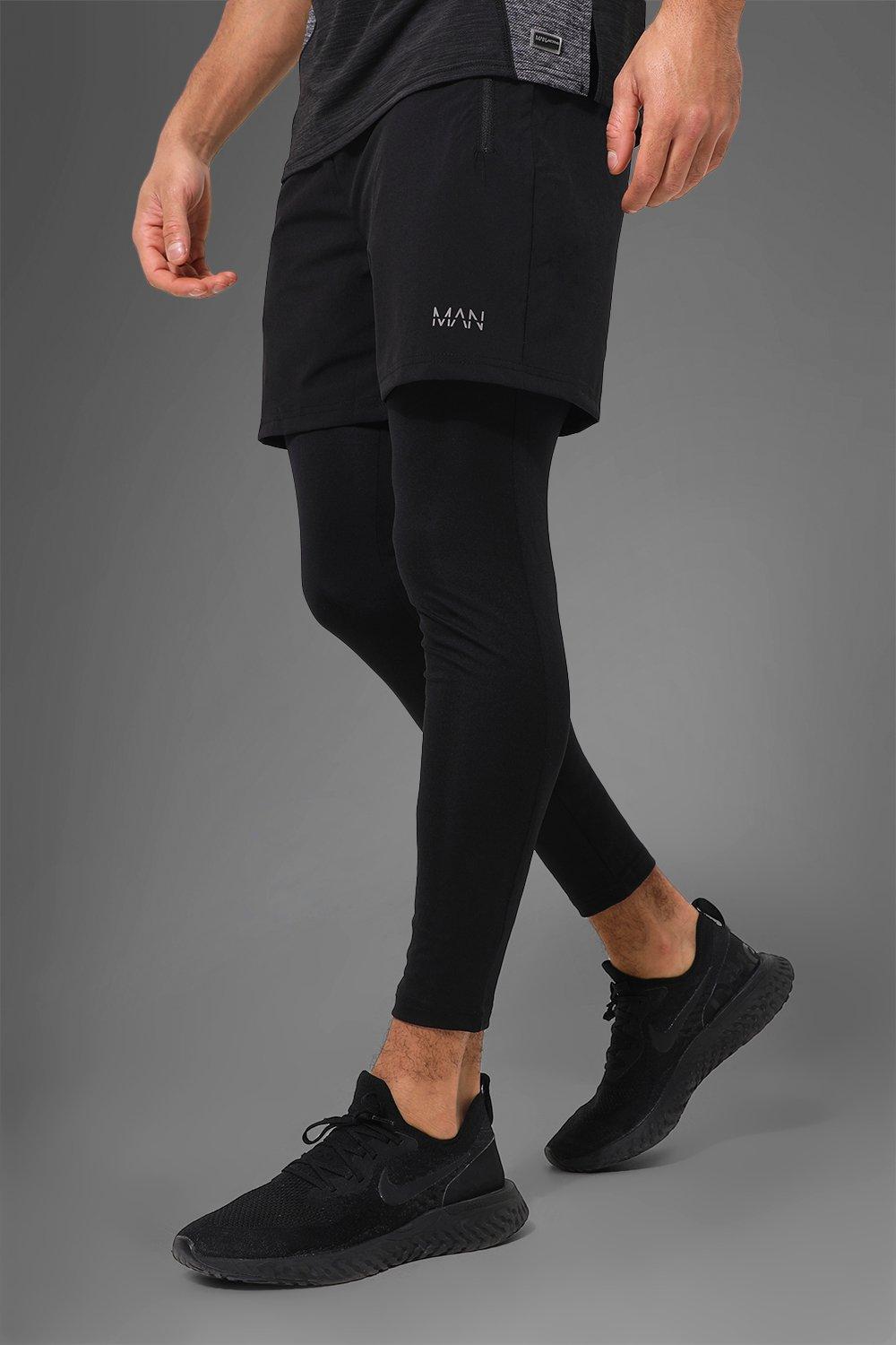 LAB360° 2-in-1 Legging Shorts - Black