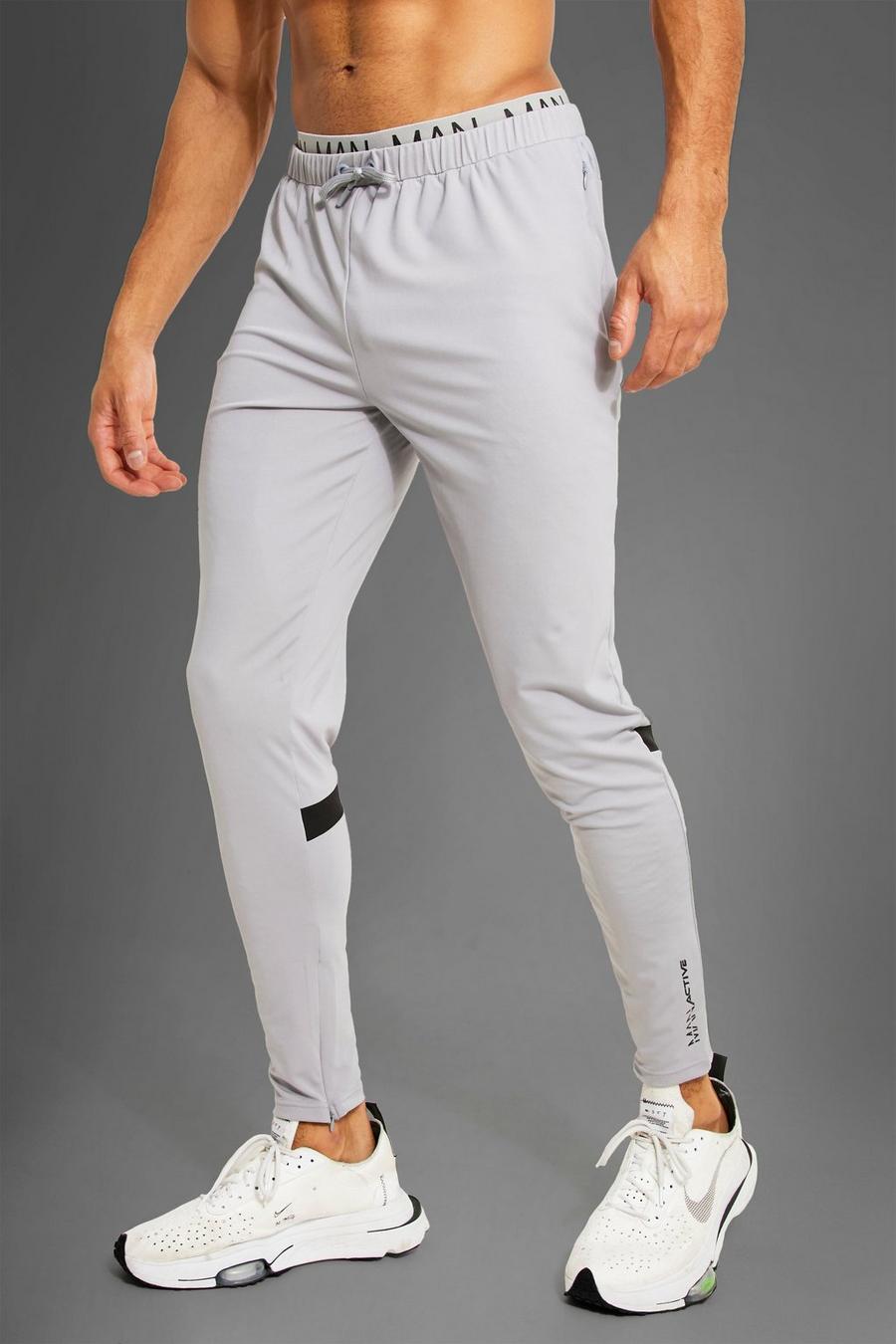Pantalón deportivo MAN Active deportivo con línea, Grey image number 1