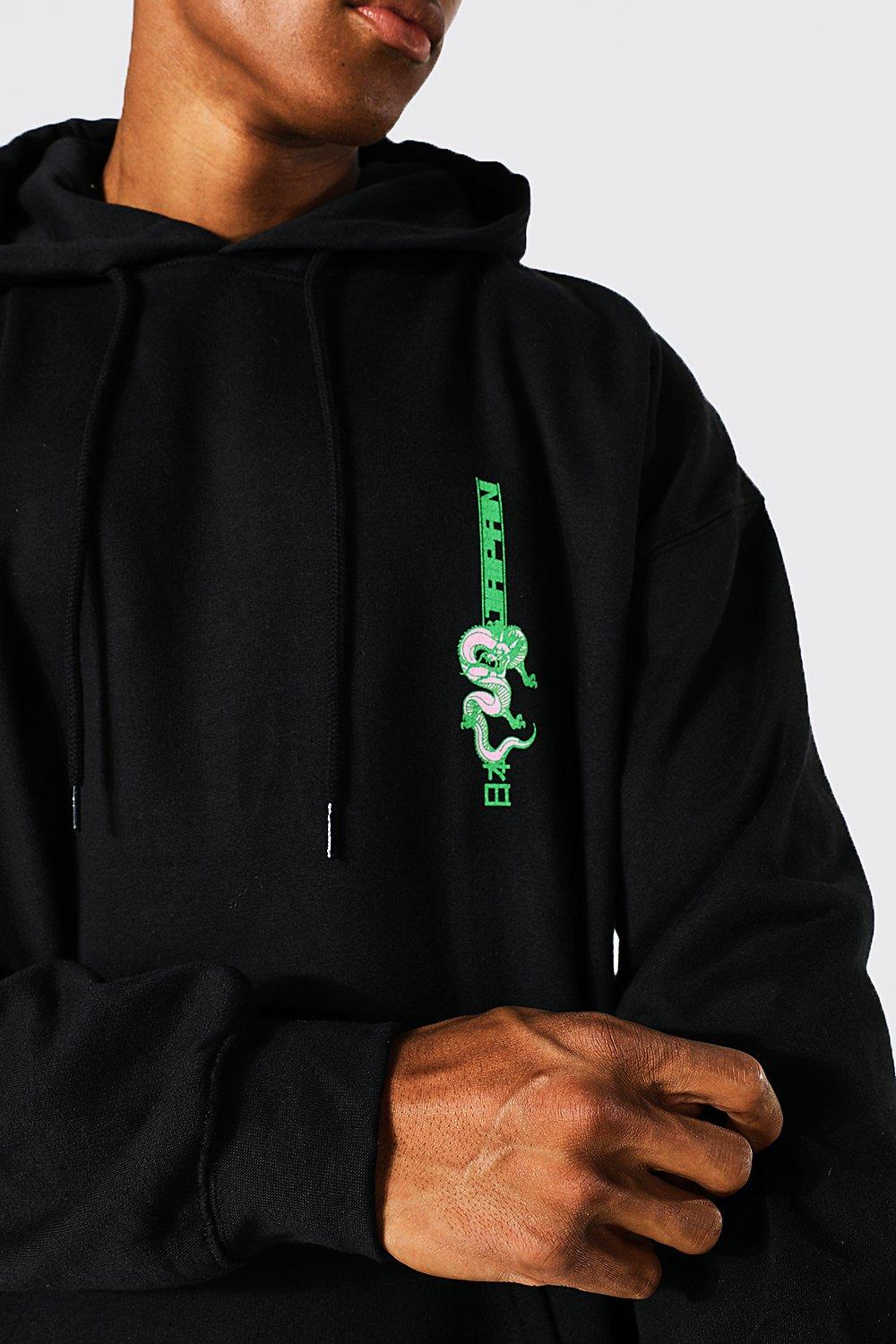 Oversized Dragon Graphic Hoodie