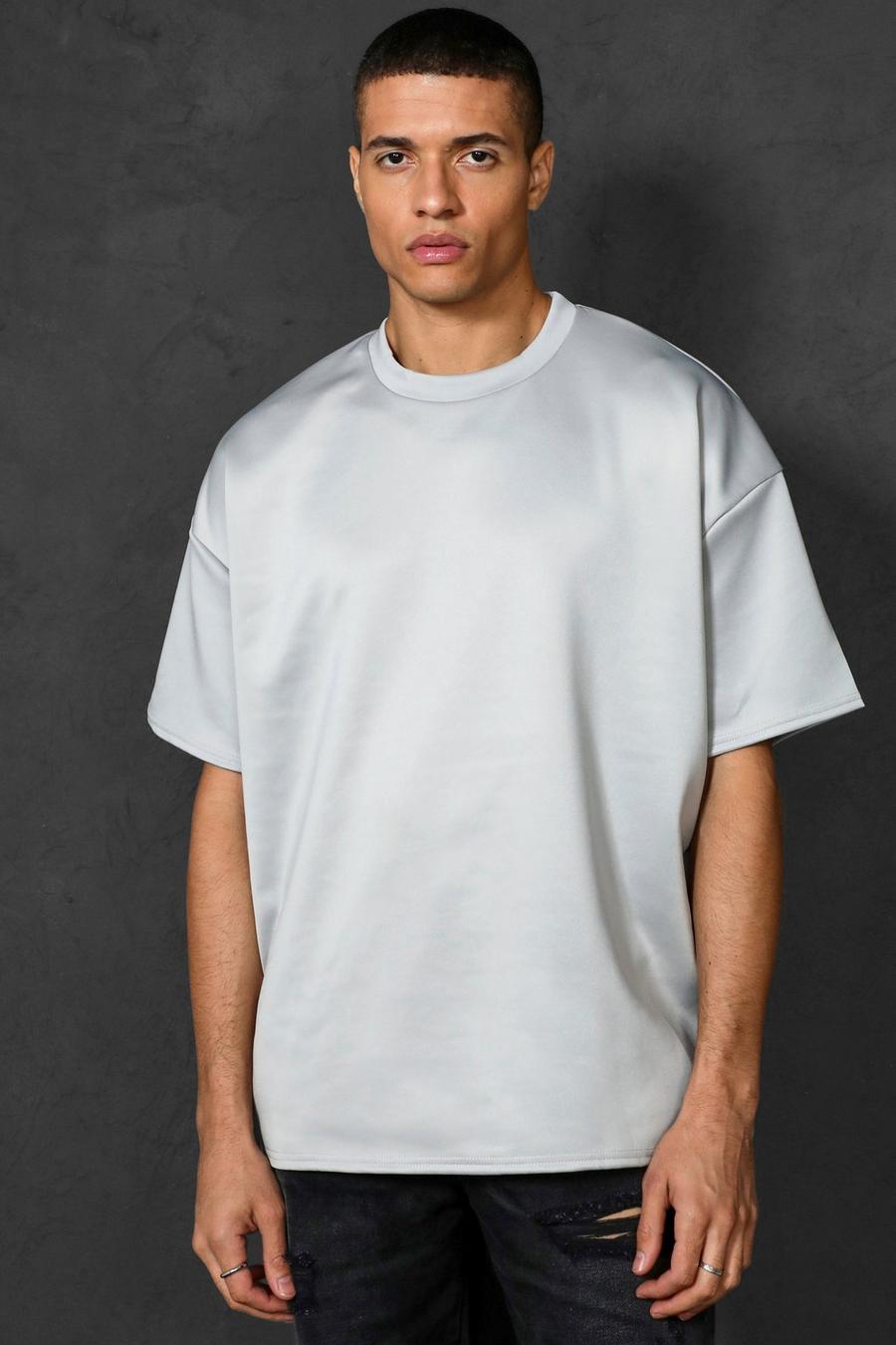 Grey Oversized Scuba T-shirt image number 1
