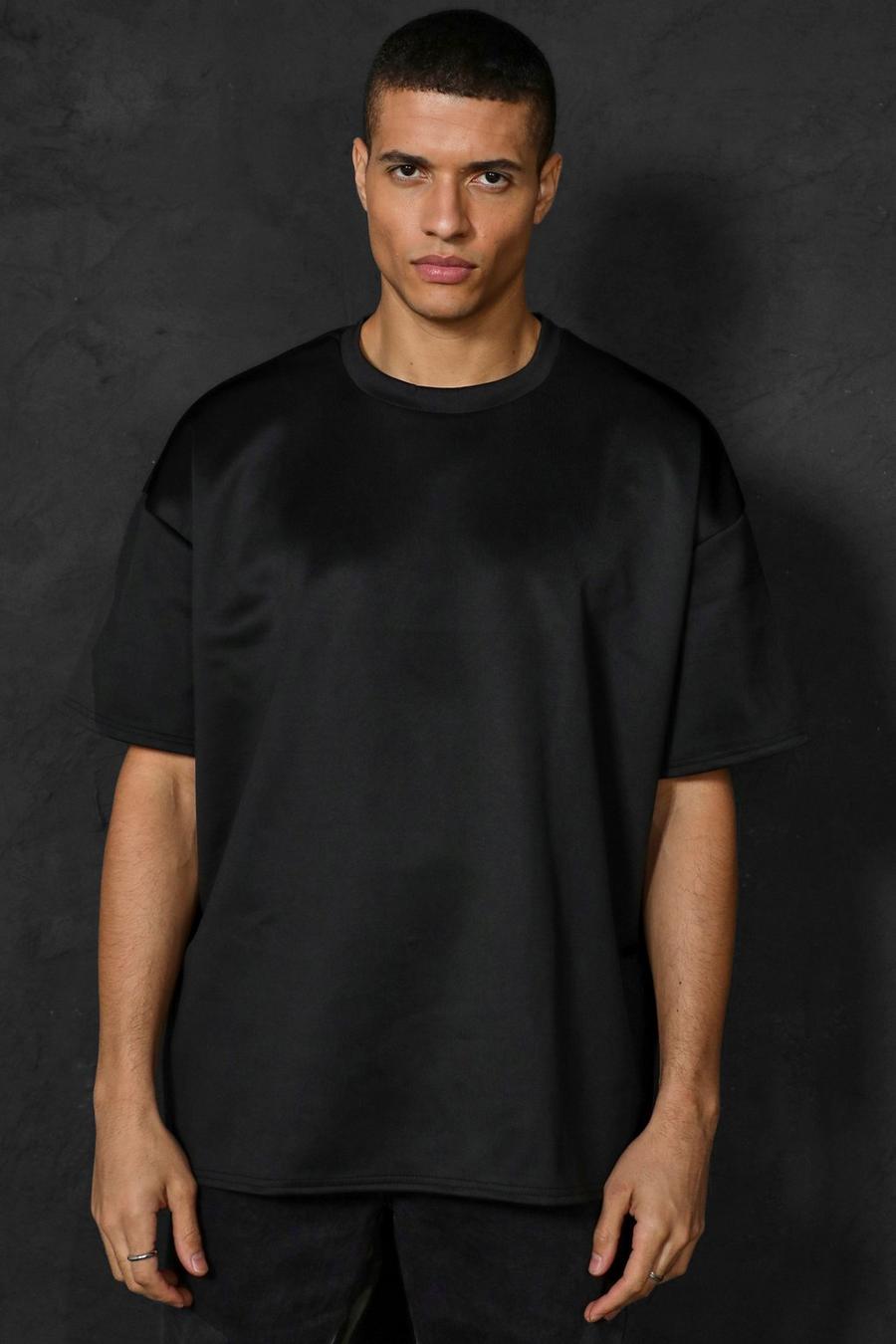 Black Oversized Scuba T-shirt image number 1